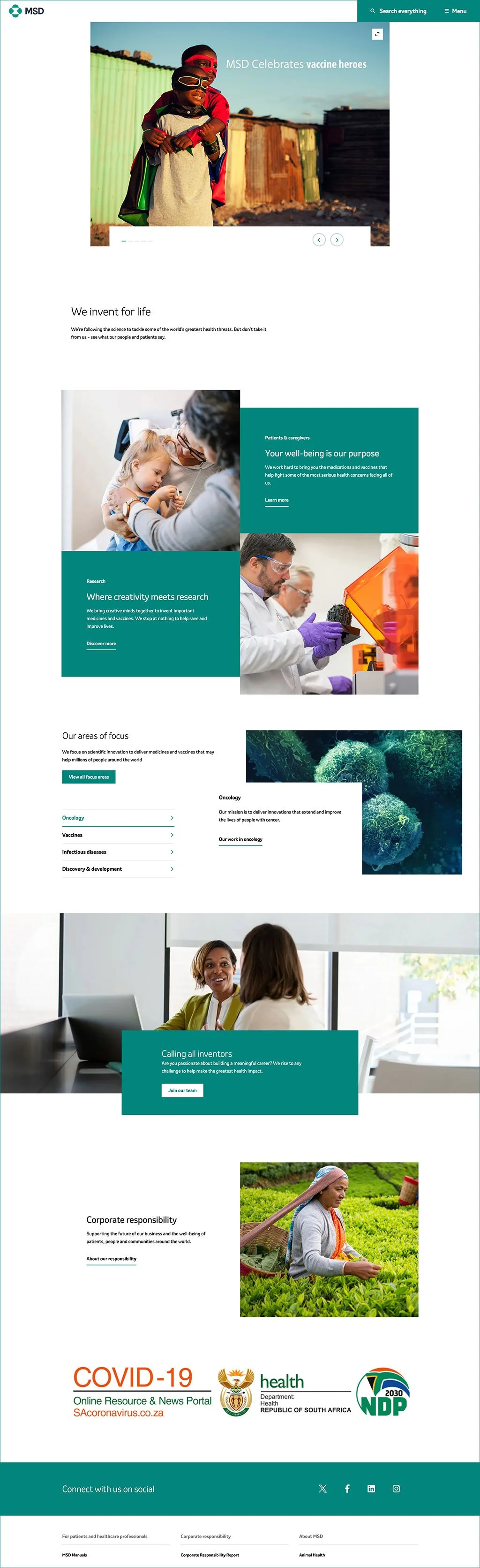 MSD SOUTH AFRICA - Website Design & Development (WordpressVIP)