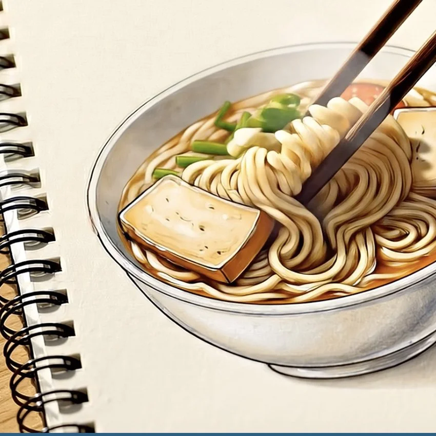 Short AI Video - Ramen.mu Restaurant, from a menu item to a steaming hot meal