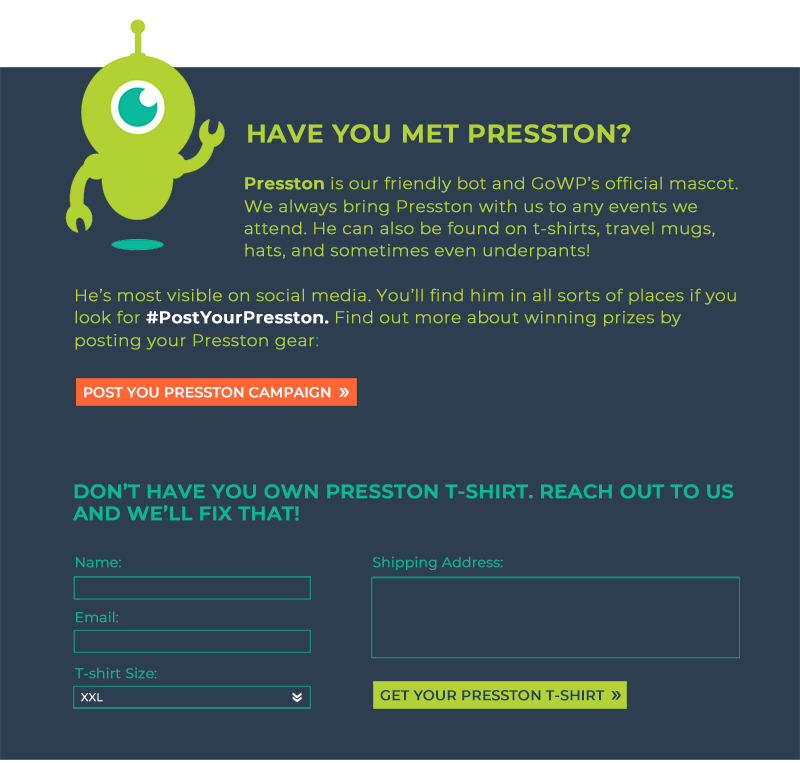 HAVE YOU MET PRESTON - Landing Page Design