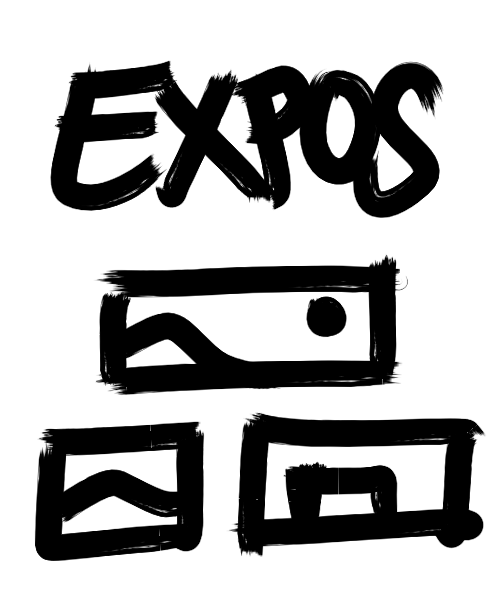 A black silhouette of a person riding a bicycle with a dog in front, against a plain white background.