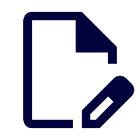 Icon of a document with a pencil, representing editing or creating a document.