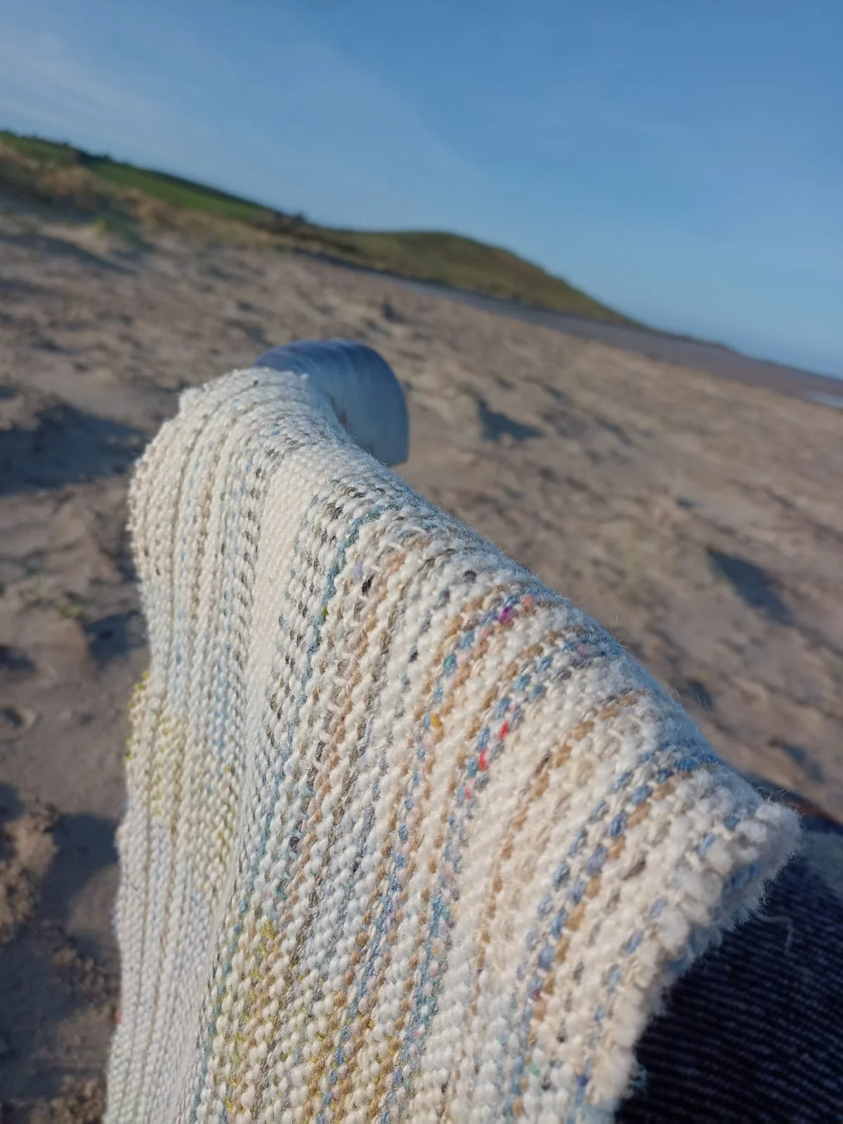 Murvagh Donegal Aqua marine scarf merino wool side.jpeg