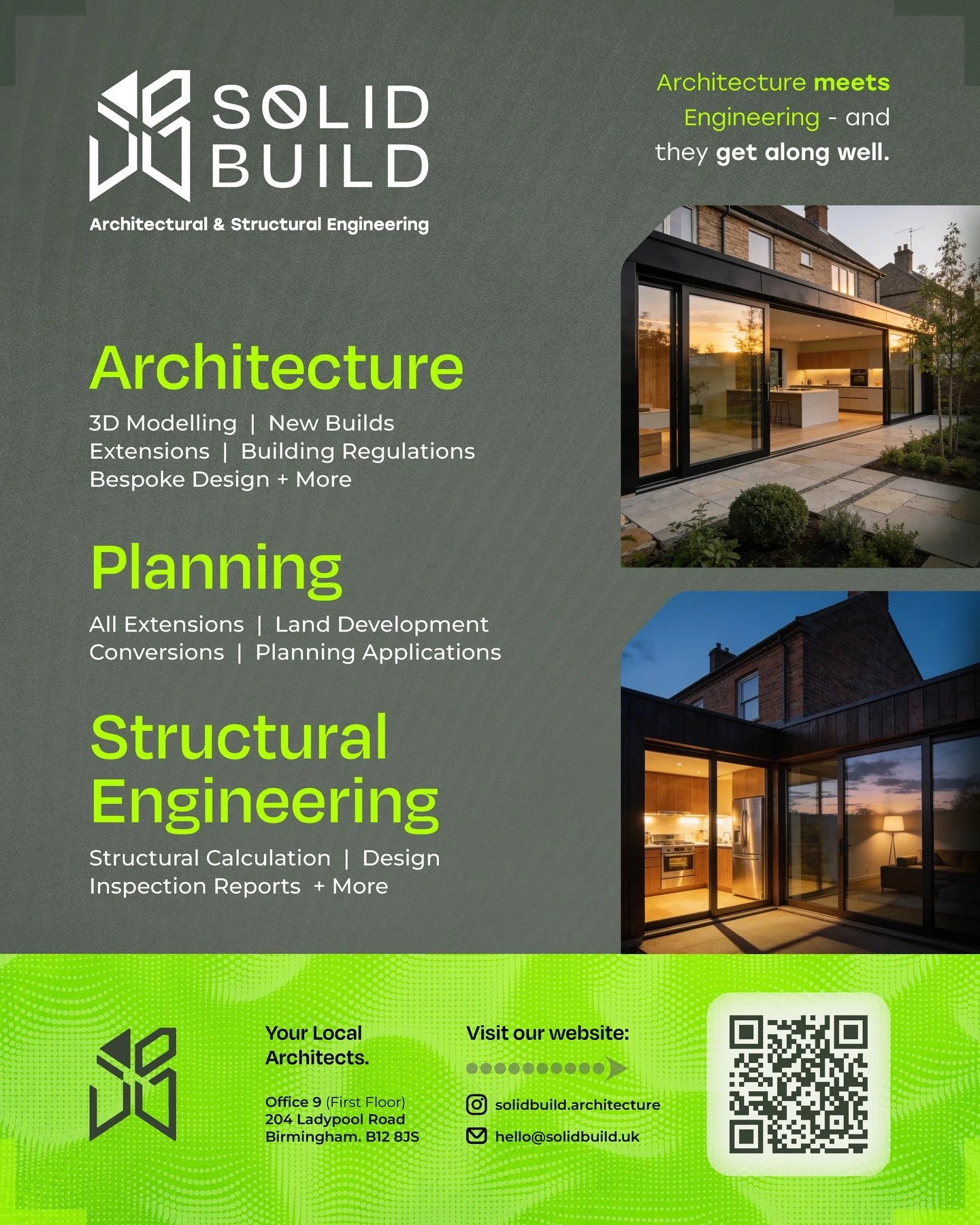 Extensive experience backed by a diverse portfolio. Your local architects in Birmingham.

#architects #birmingham #planning #extensions #newhome