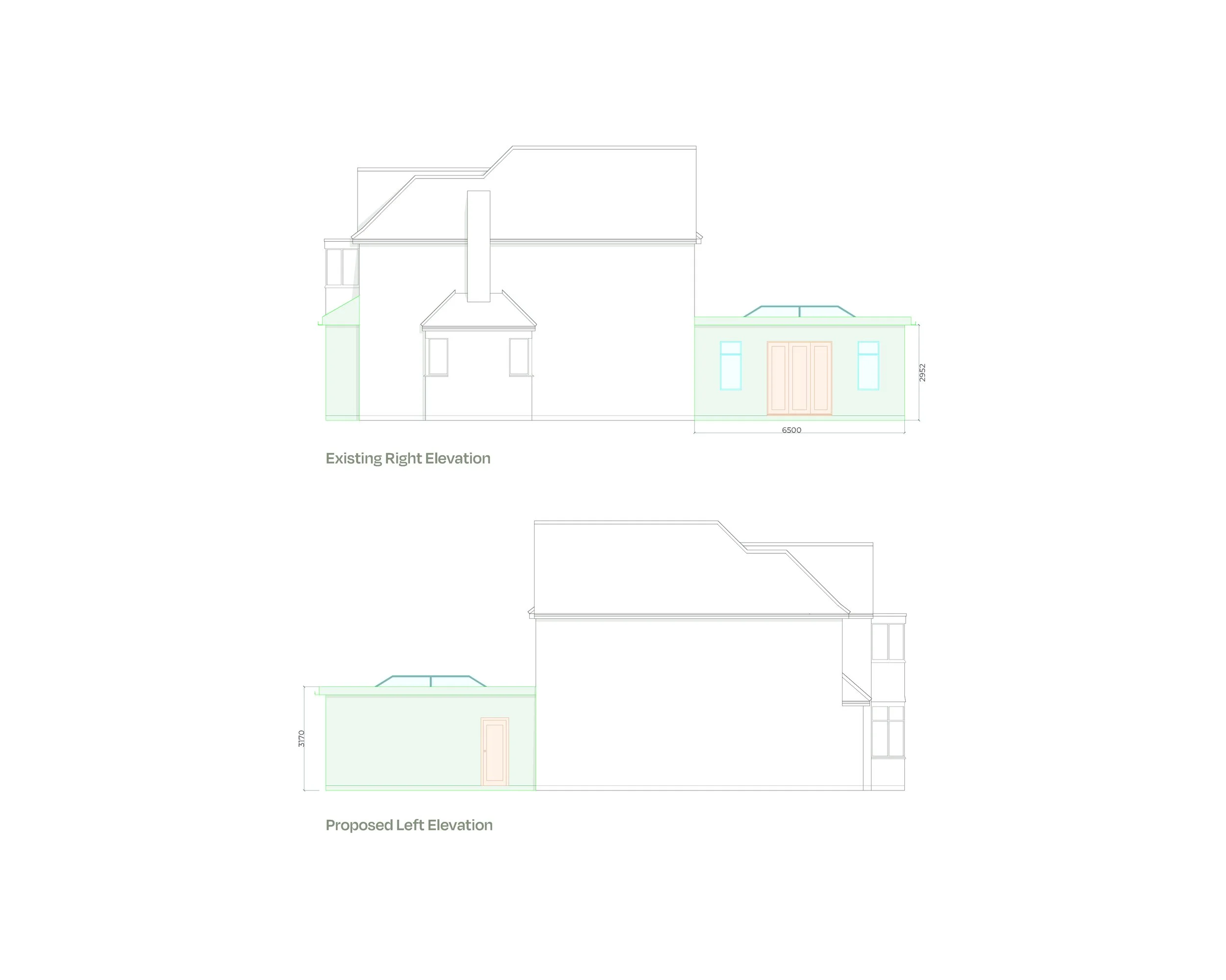 East & West Elevations