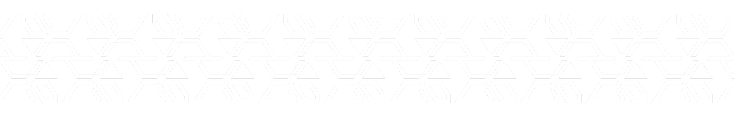 Black background with a repeating pattern of white geometric shapes arranged in a grid.