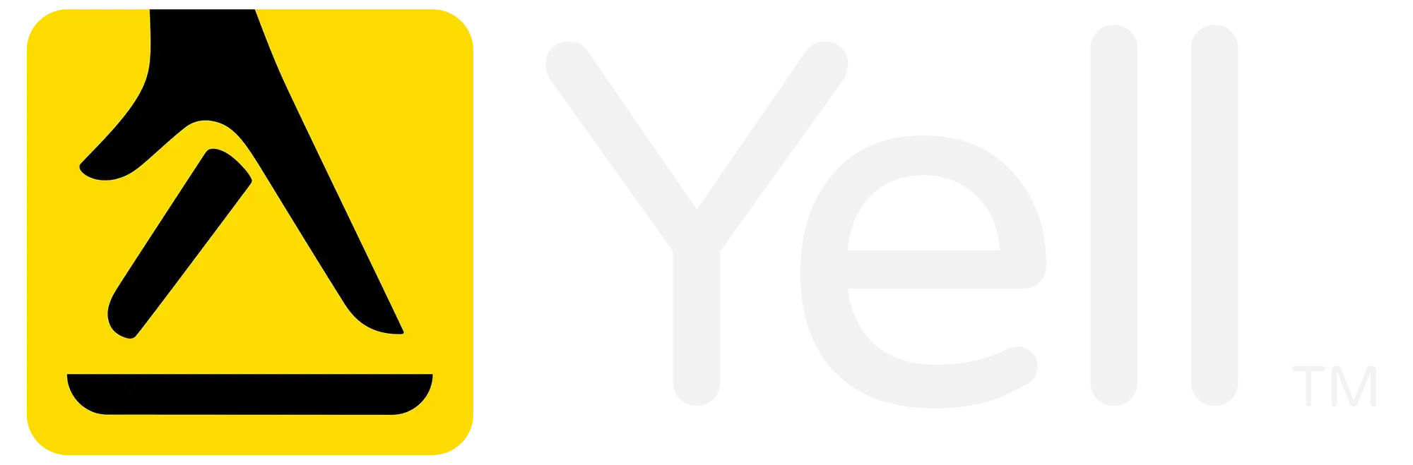 Warning label with a black symbol of a person with a line over it on a yellow background.