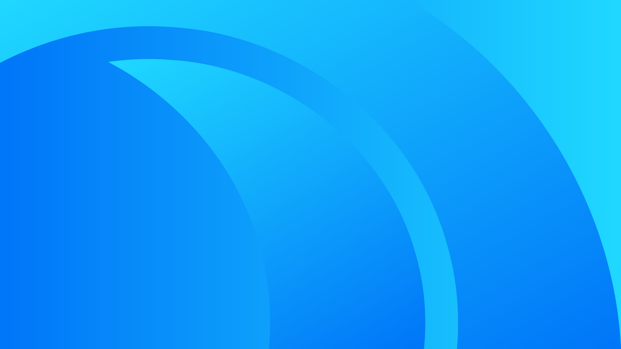 Abstract blue gradient background with circular shapes and radial lines.