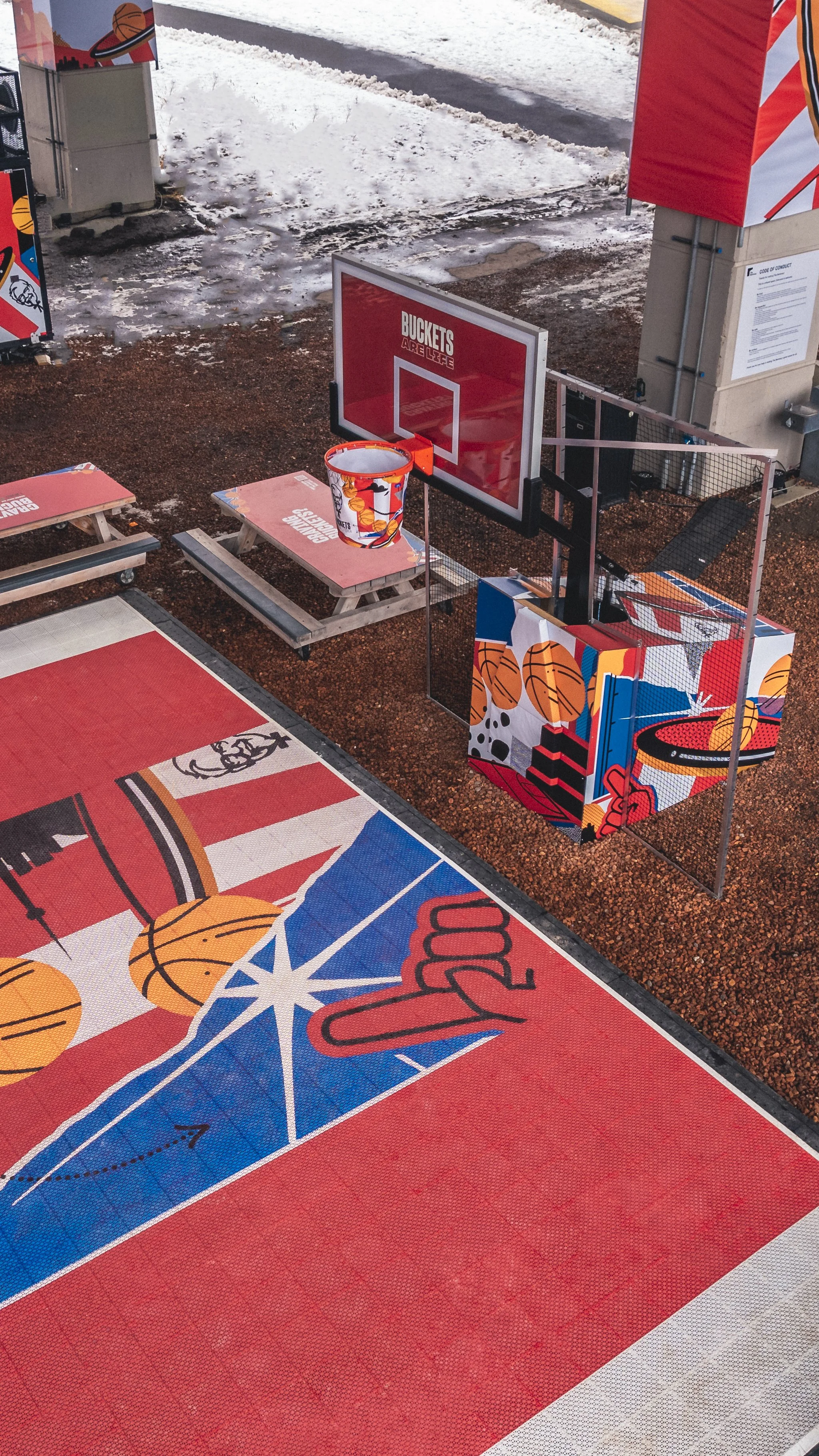 City Hoops Traveler Buckets Are Life KFC Basketball Court
