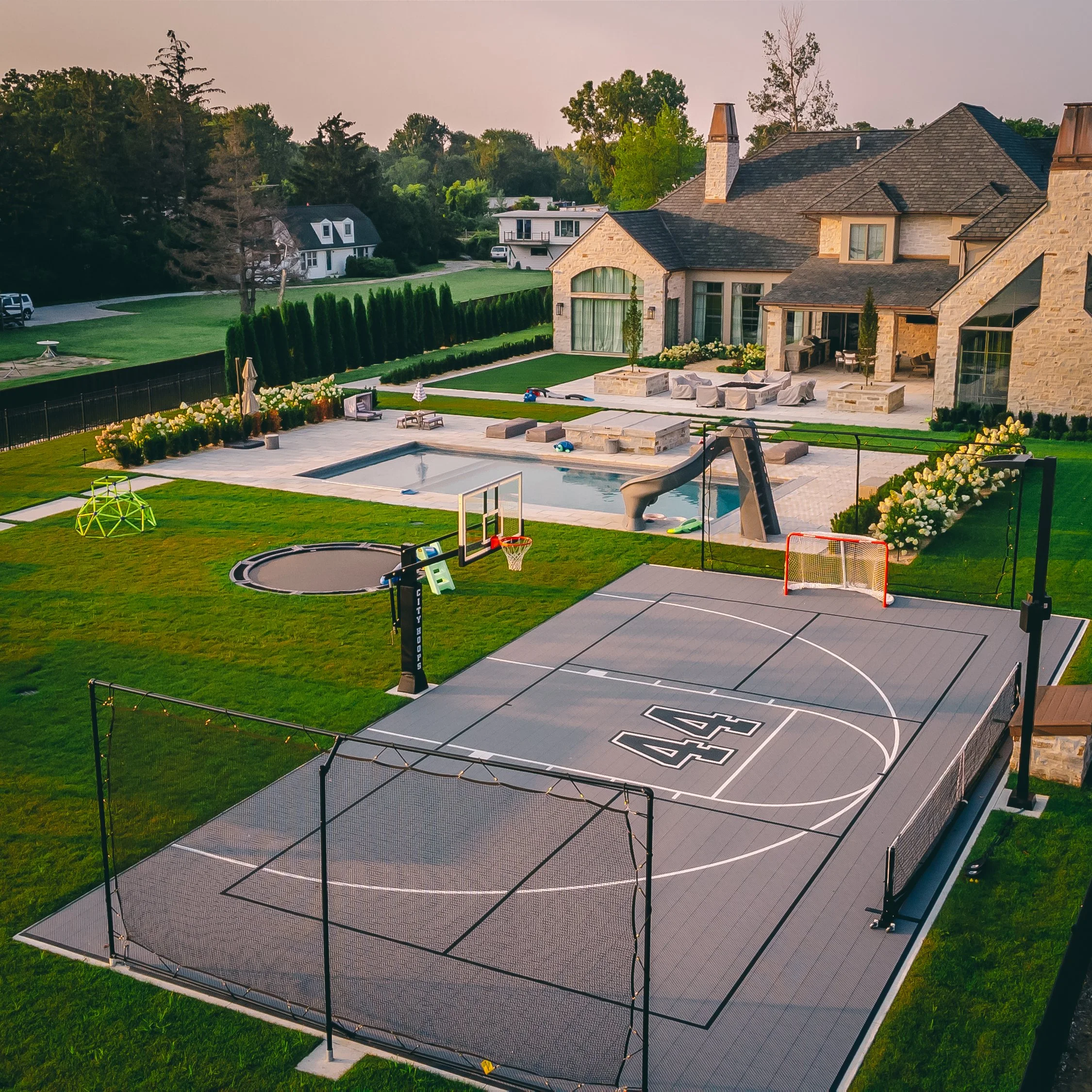 City Hoops Platinum Basketball Hoop In Backyard.jpg