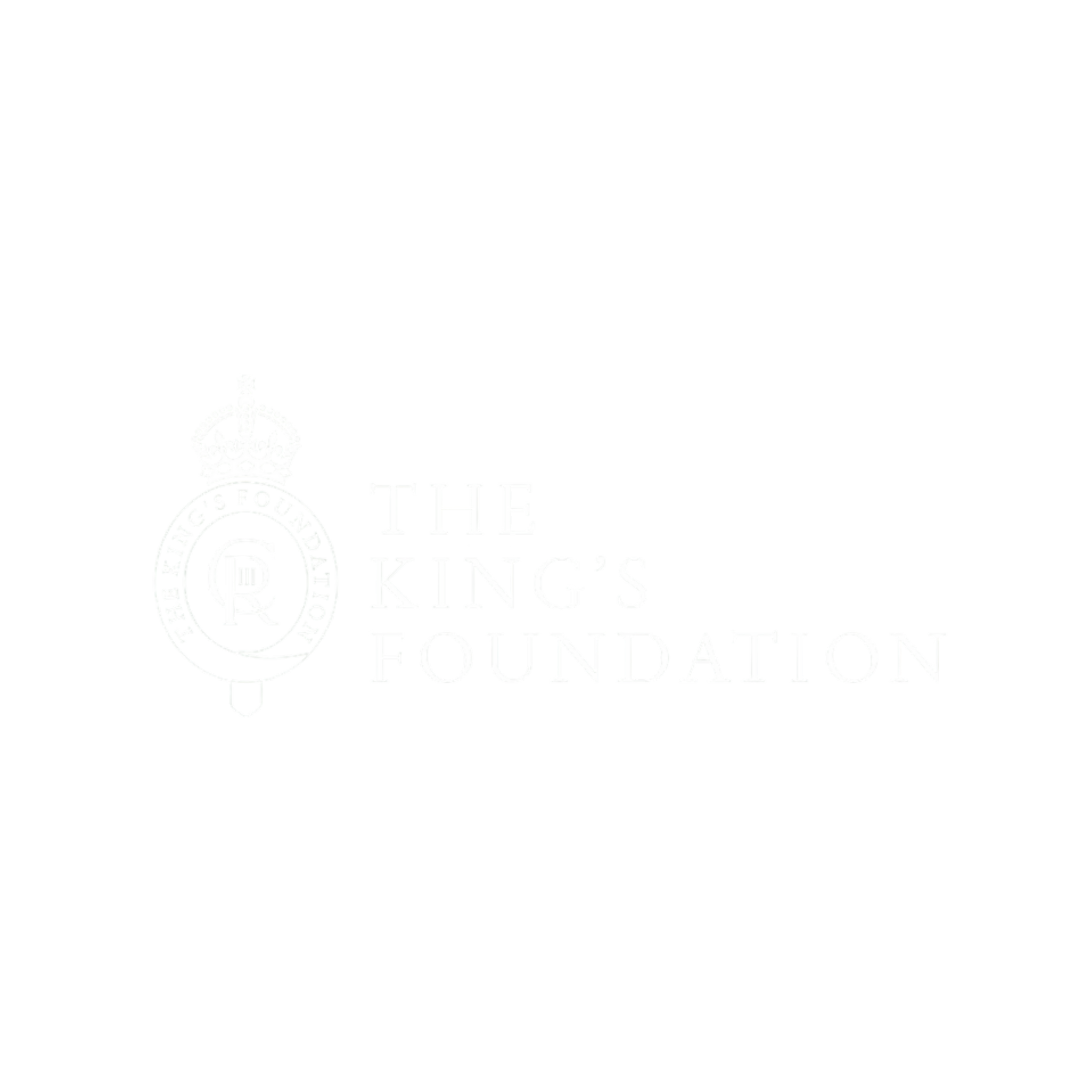 The logo of the Kings' Foundation with a crown symbol on the left and the organization name in bold letters on the right.