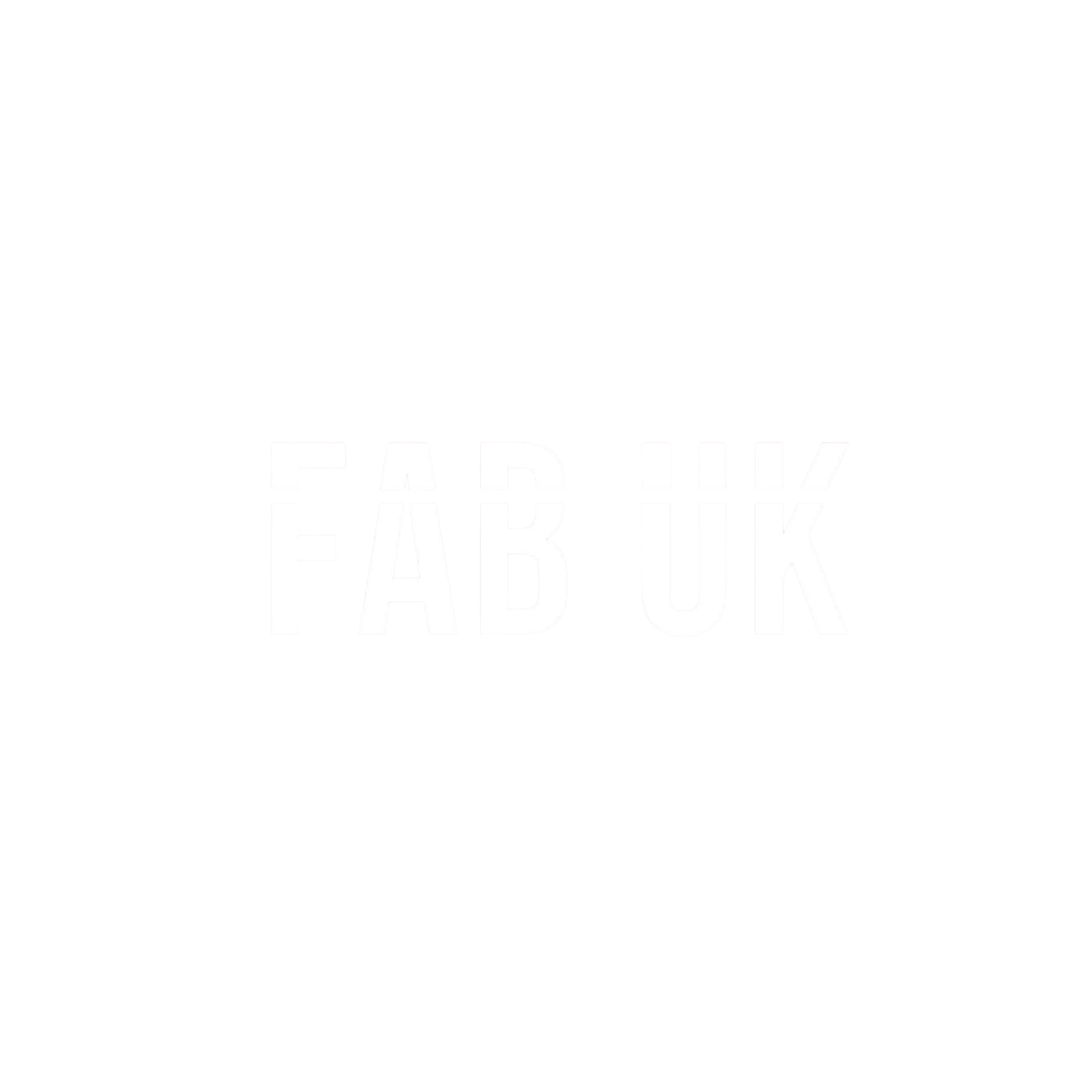 Black background with white text that reads 'FAB UK'