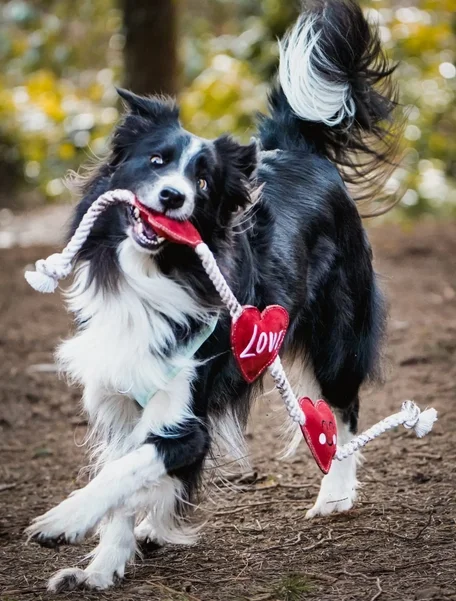 Heart Shaped Eco Dog Toy (Heart String)