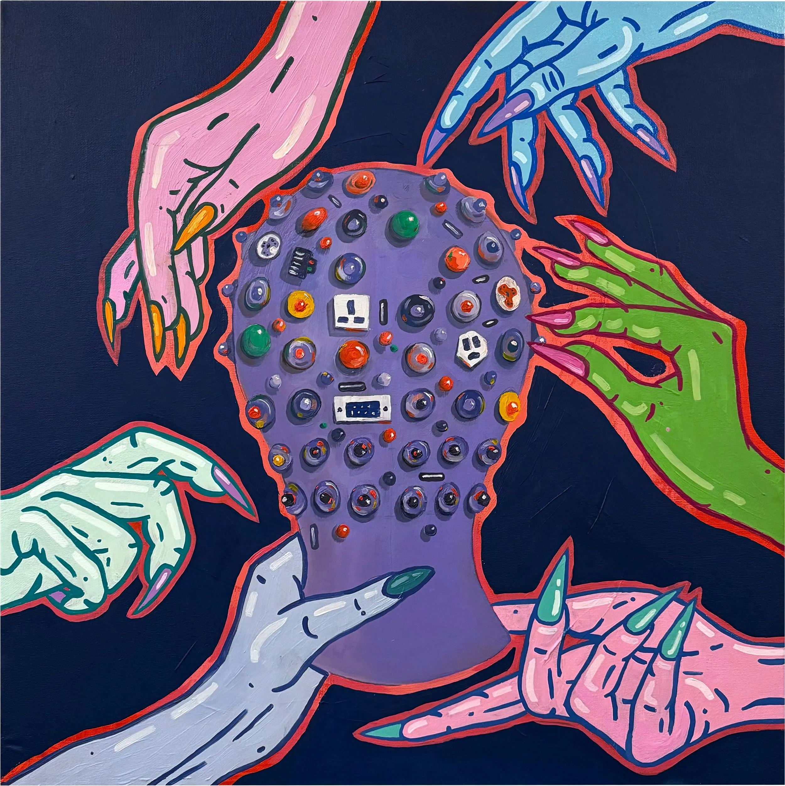 ‘Connection’
Oil paint on canvas, 500 x 500 mm, 2023 & 2026
