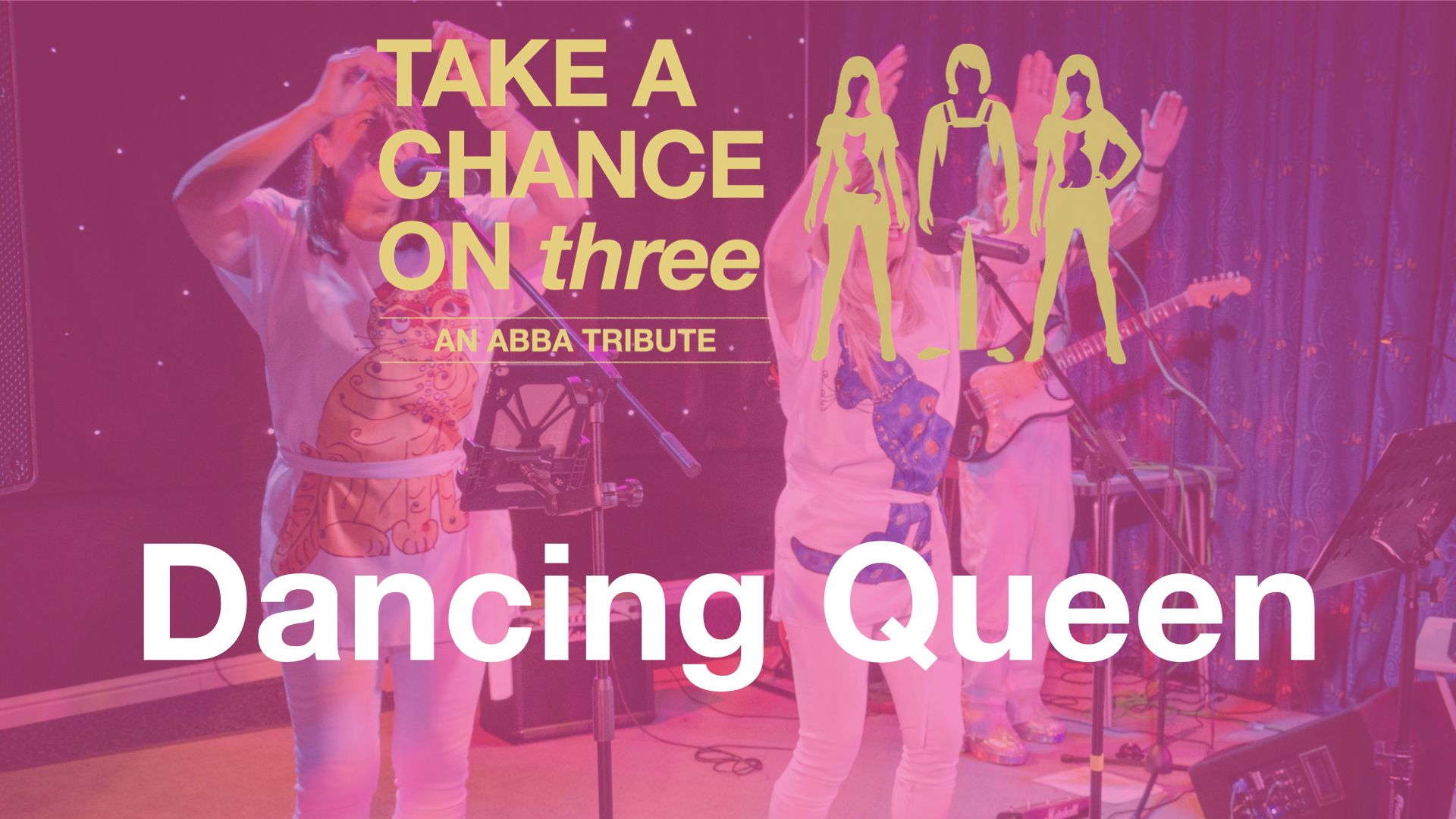 This is Take A Chance On three performing Dancing Queen live in Milton Keynes in November 2022.