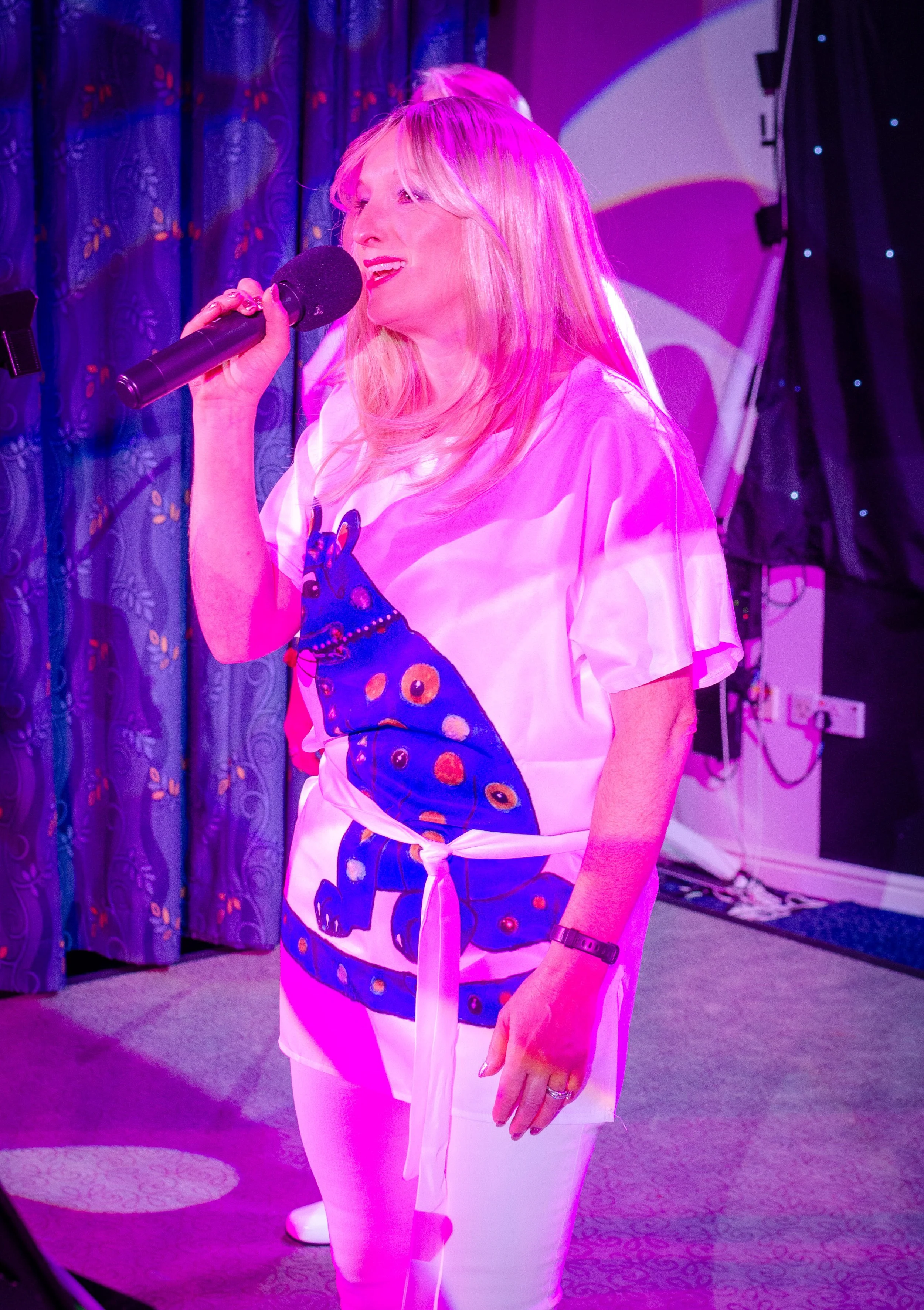Take A Chance On 3 performing ABBA song Waterloo live in Milton Keynes in November 2025, as part of their ABBA tribute act.