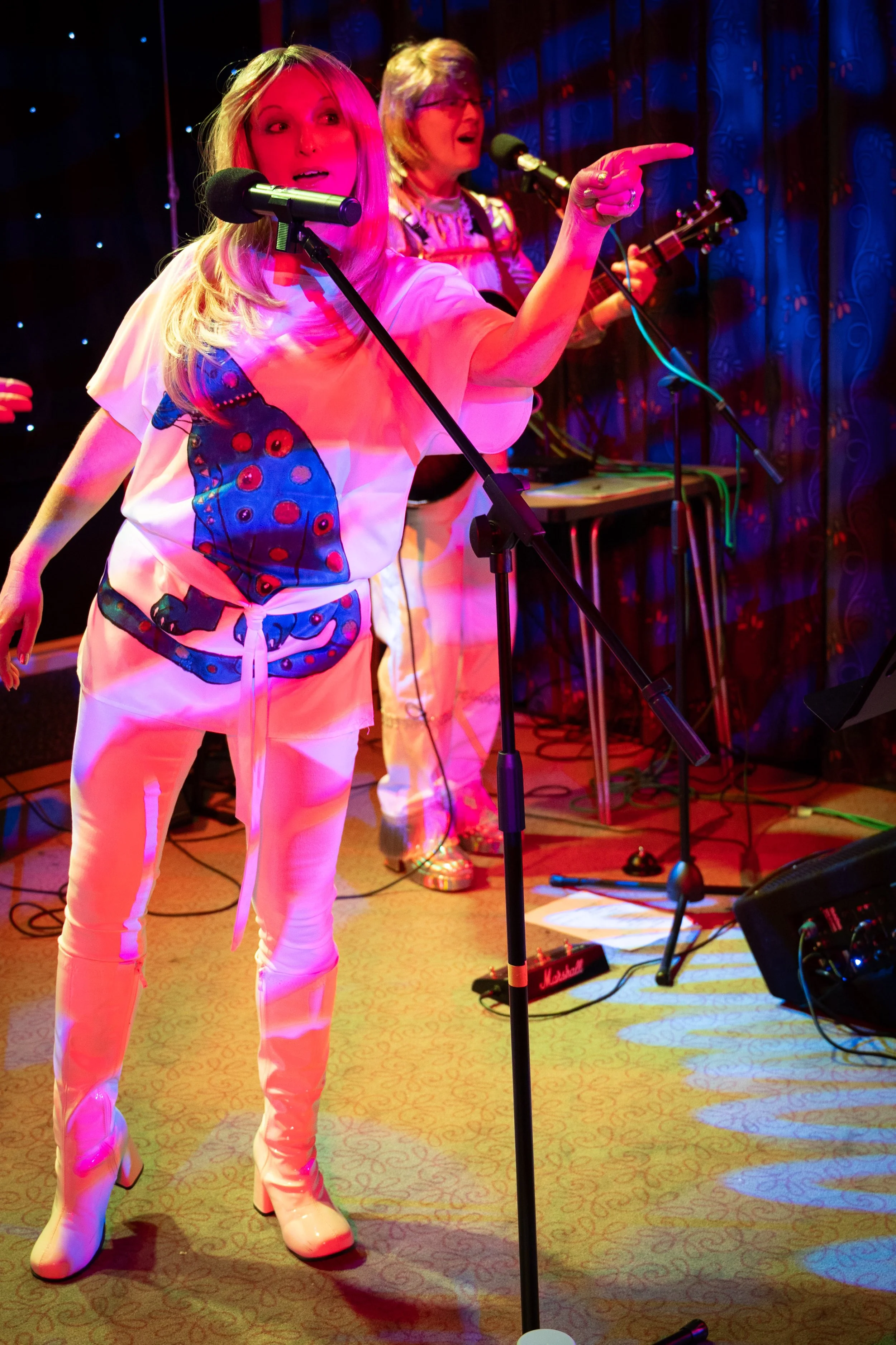 Take A Chance On 3 performing ABBA song I do, I do, I do, I do, I do live in Milton Keynes in November 2025, as part of their ABBA tribute act.