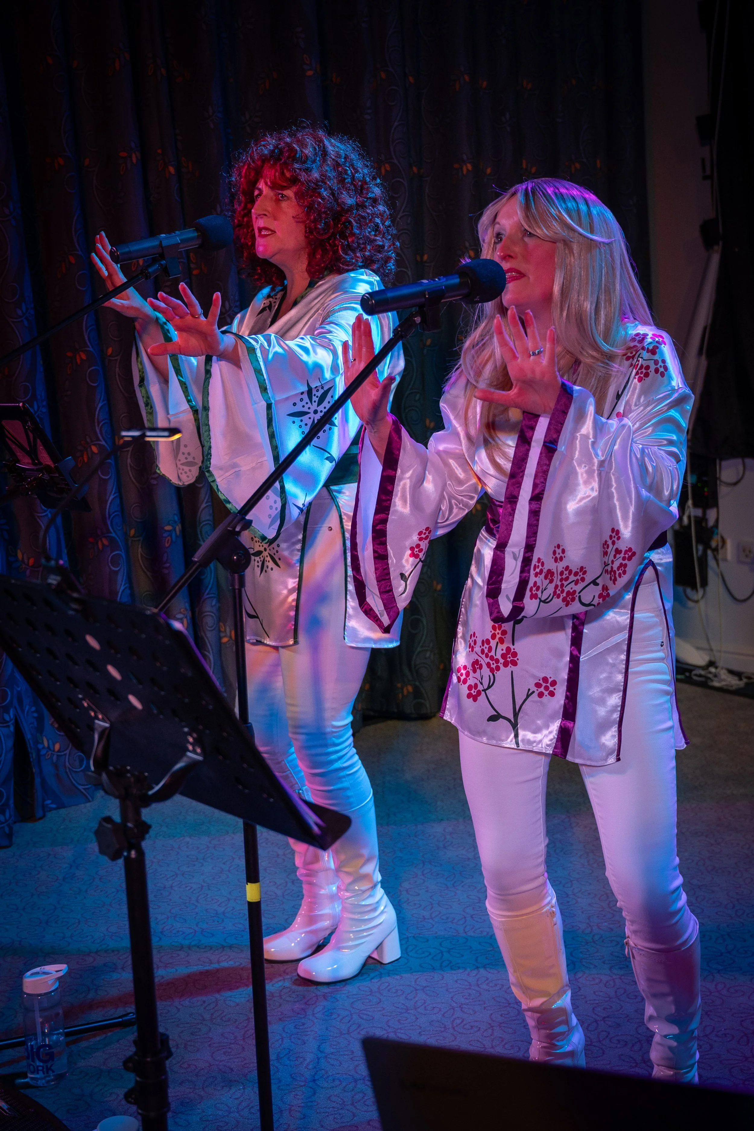 Take A Chance On three performing ABBA song Voulez Vous live in Milton Keynes in November 2025, as part of their ABBA tribute act.