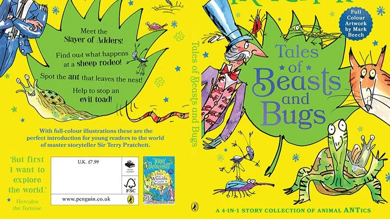 In 2025 I worked with Sir Terry Pratchett's estate and Puffin on "Tales of Beasts and Bugs". I lovely collection of stories by a brilliant author. 

#terrypratchettdiscworld 
#childrensbookillustration