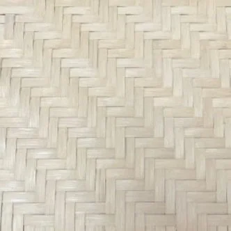 Close-up of a woven wooden surface with a herringbone pattern.