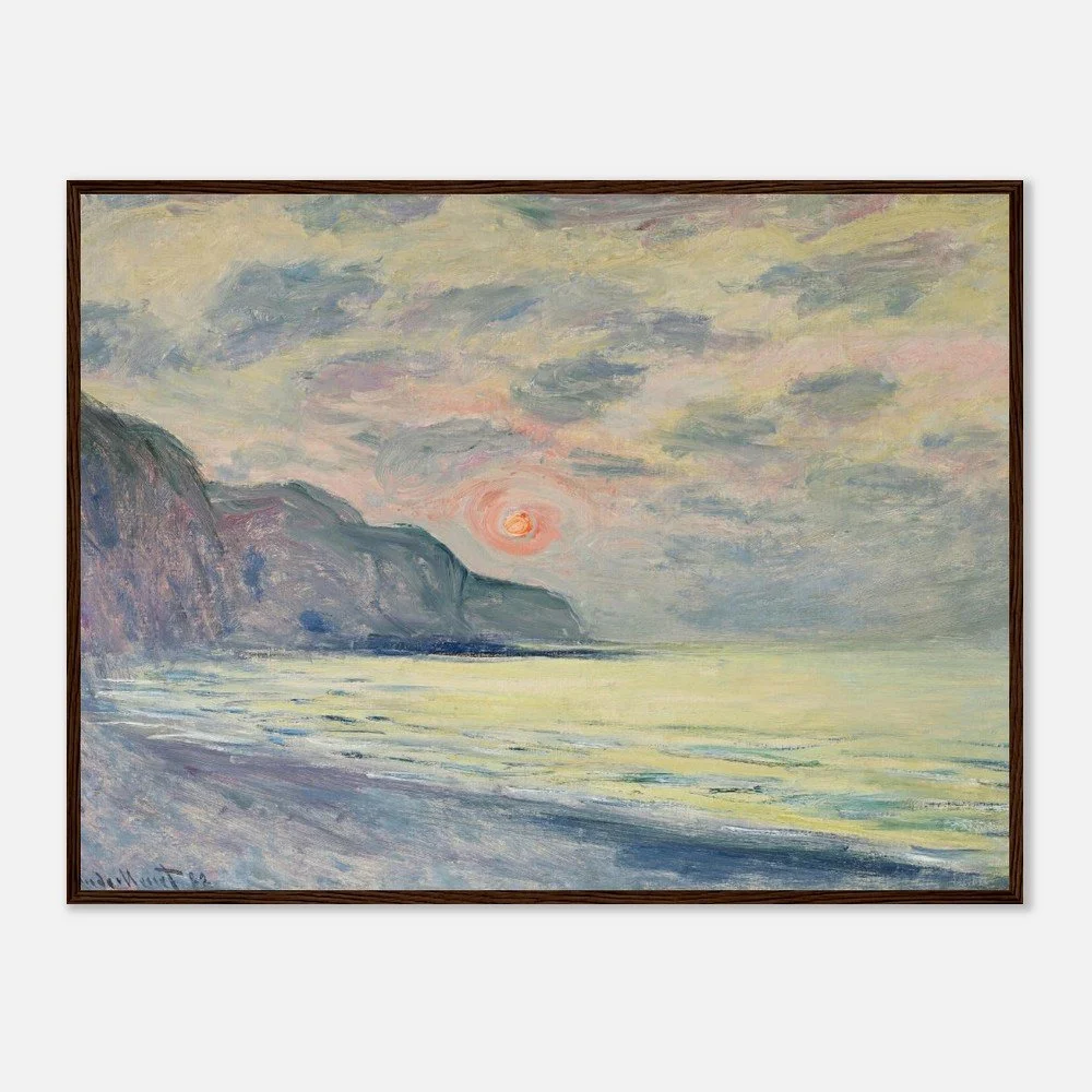 Soleil couchant, temps brumeux, Pourville  | Monet