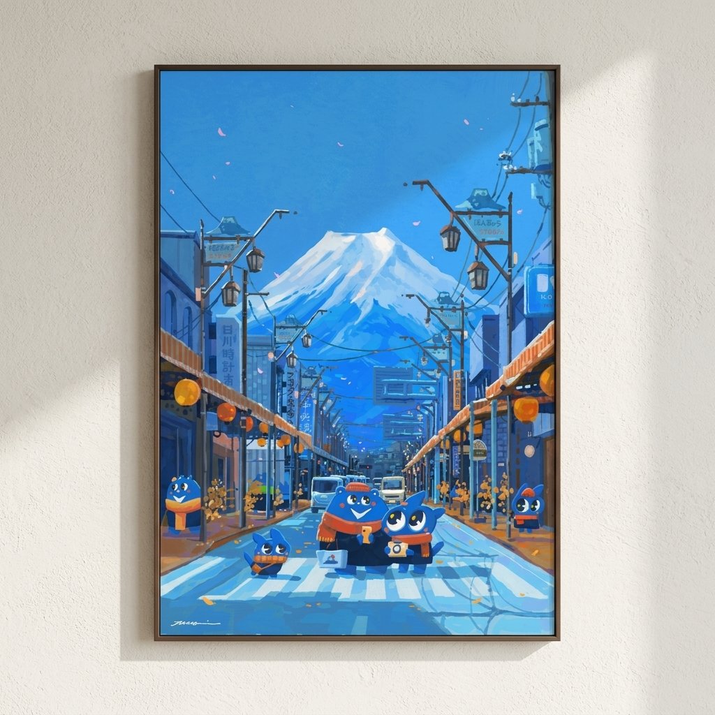 Mount Fuji - Japan Streetscape Illustration | Nuomi