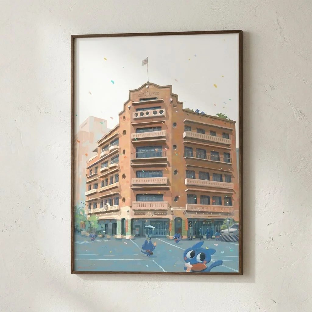 Hayashi Department Store - Taiwan Streetscape Illustration | Nuomi