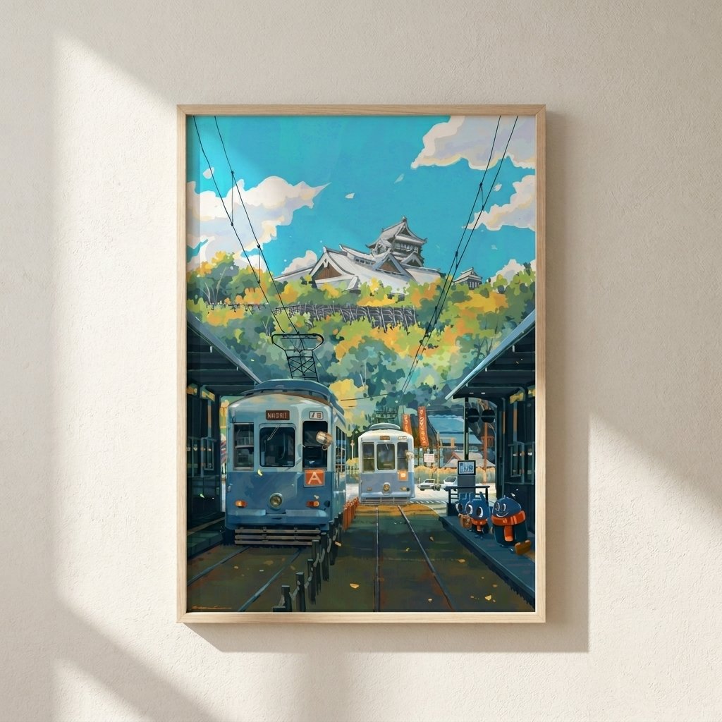 Kumamoto Castle - Japan Streetscape Illustration | Nuomi