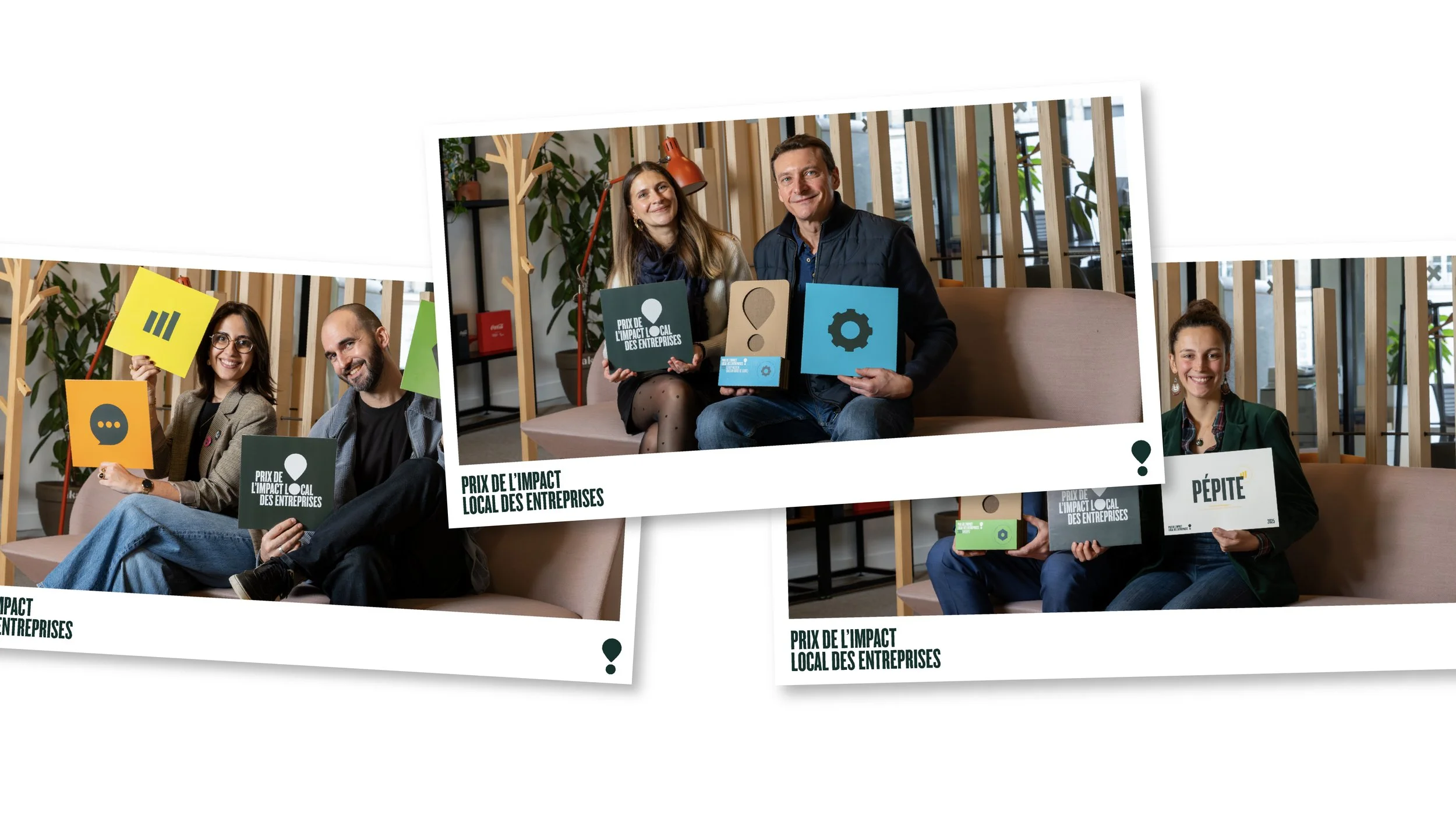 Photocall remise de prix Gagnants Prix de l'Impact Local des Entreprises Émilie Broquet