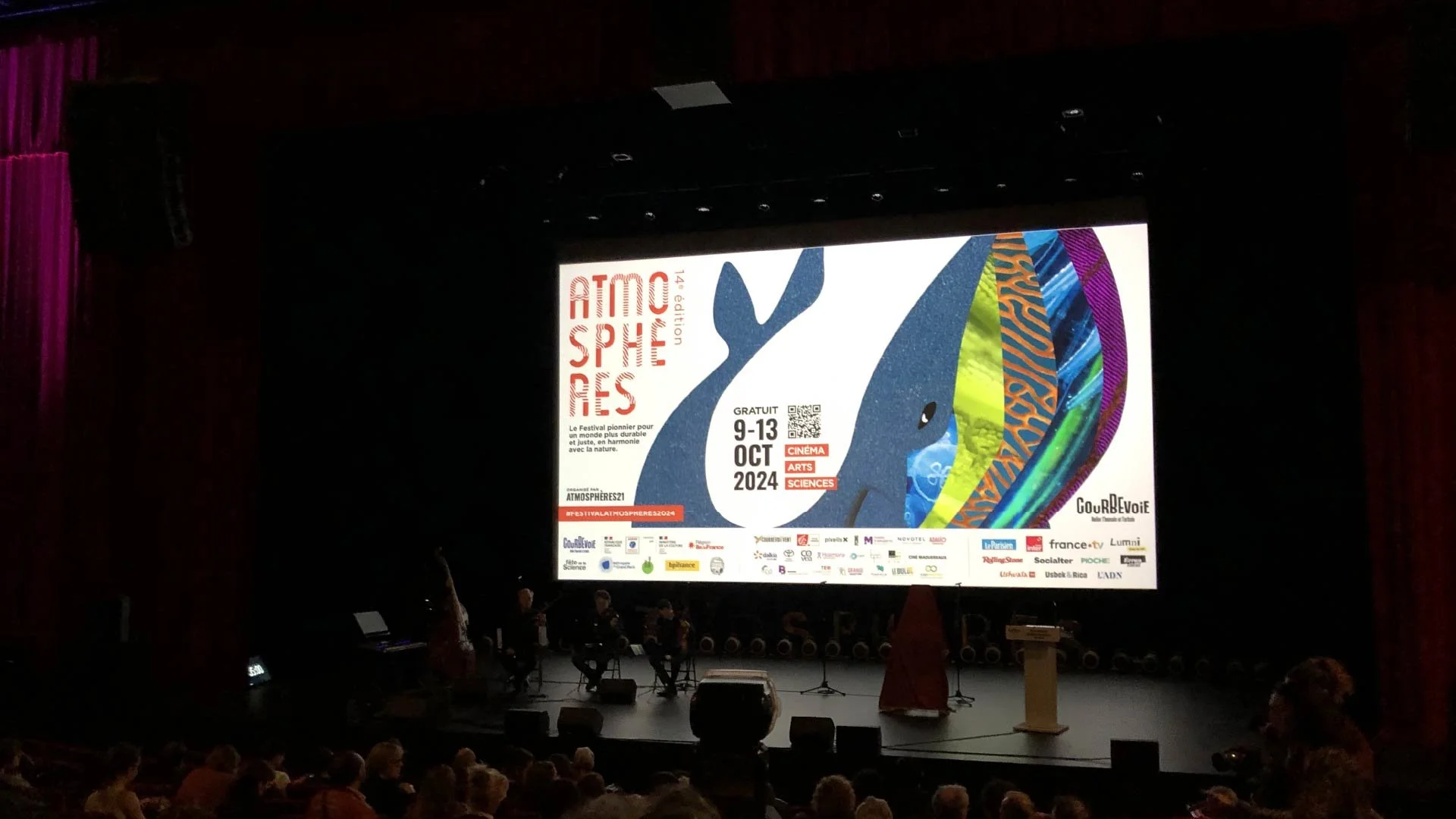 Affiche Festival Atmosphères nouveaux récits océans transition graphisme Émilie Broquet