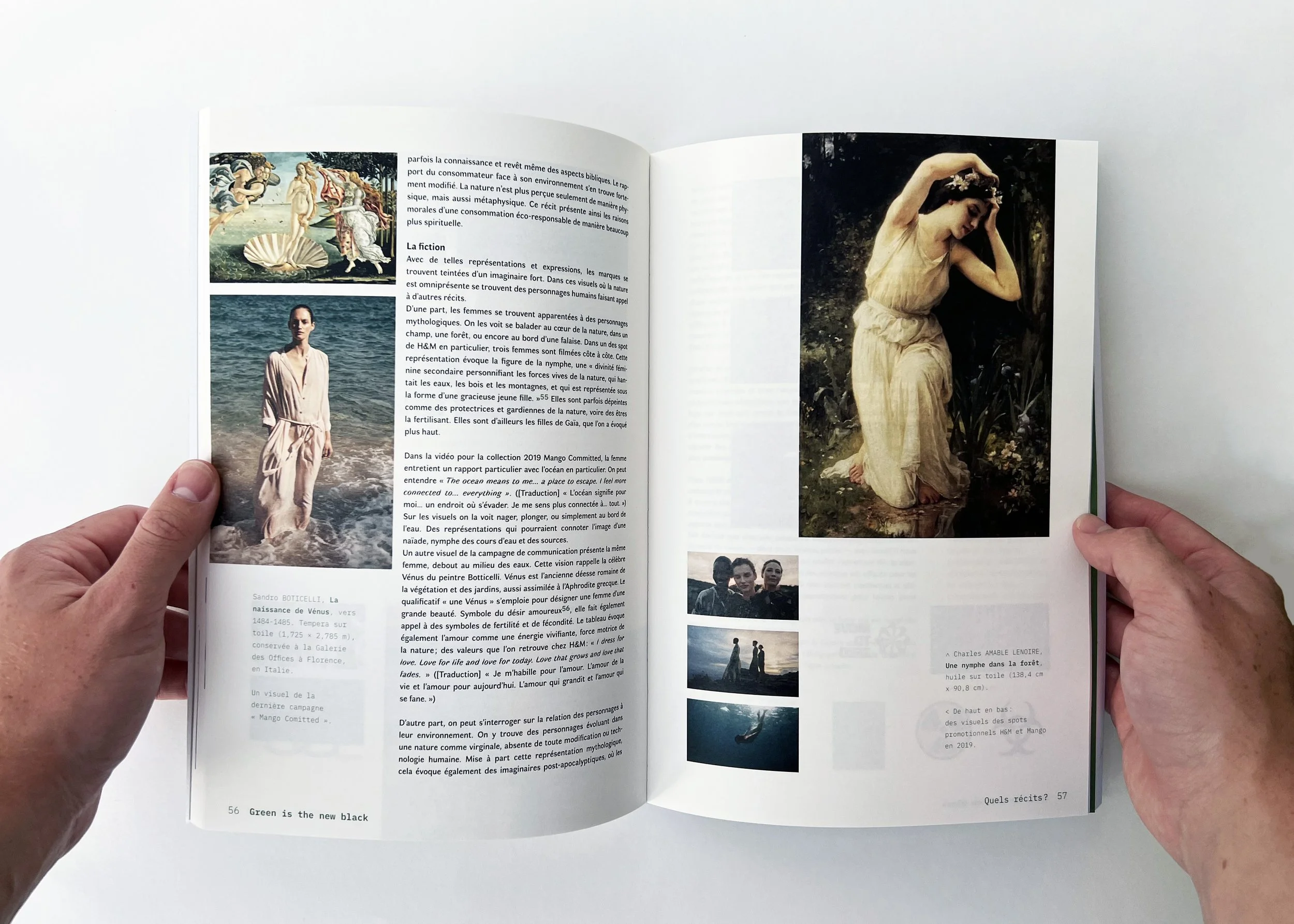 Mise en page mythologie livre sémiologie Green is the new black Émilie Broquet