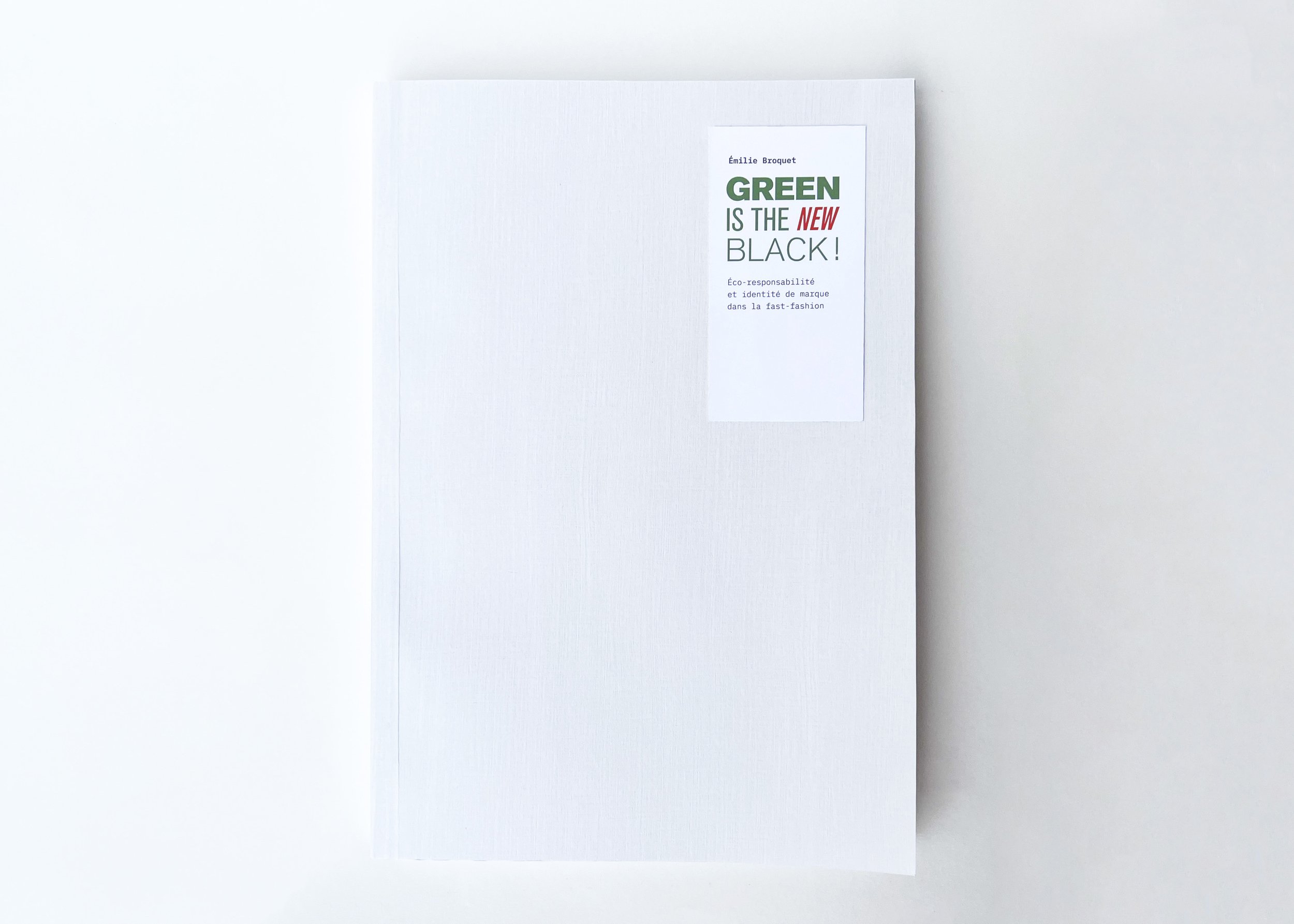 Mise en page livre sémiologie Green is the new black Émilie Broquet