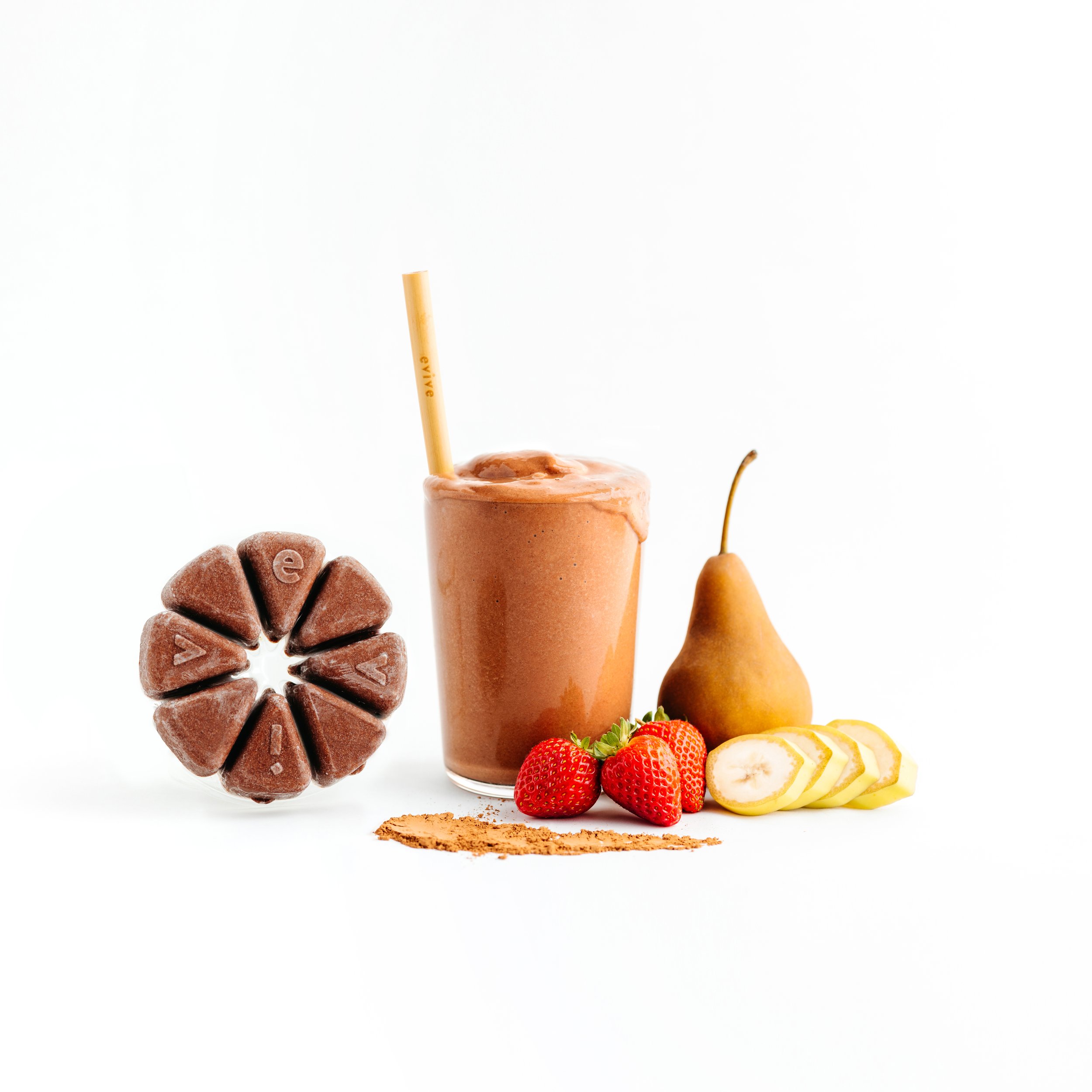 Photographie culinaire de smoothie pour Evive – stylisme et direction artistique