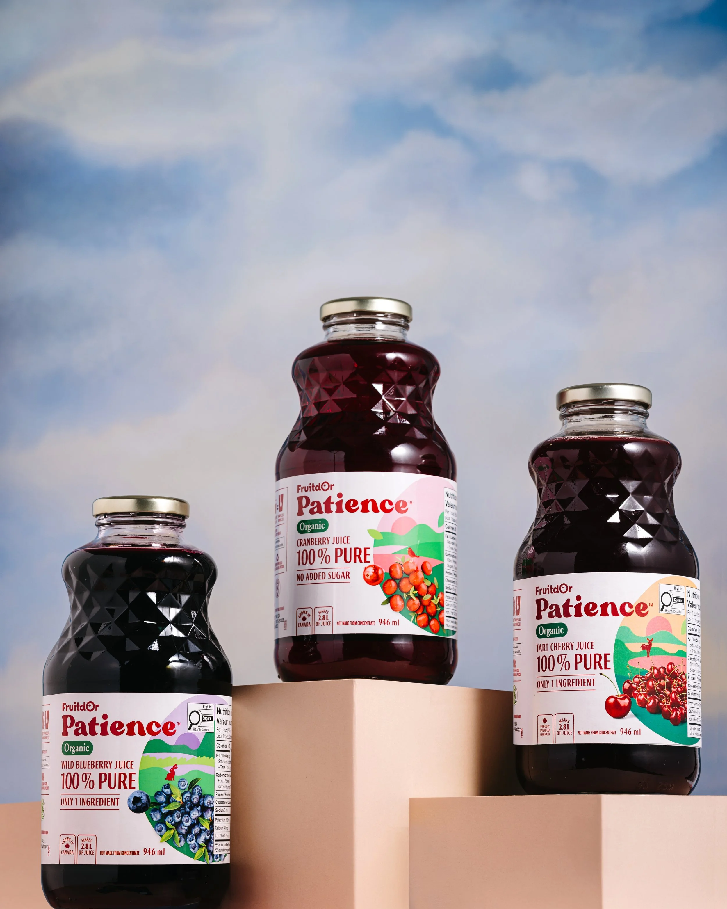 Photographie de produits et création de décor pour Patience Fruits & Co 