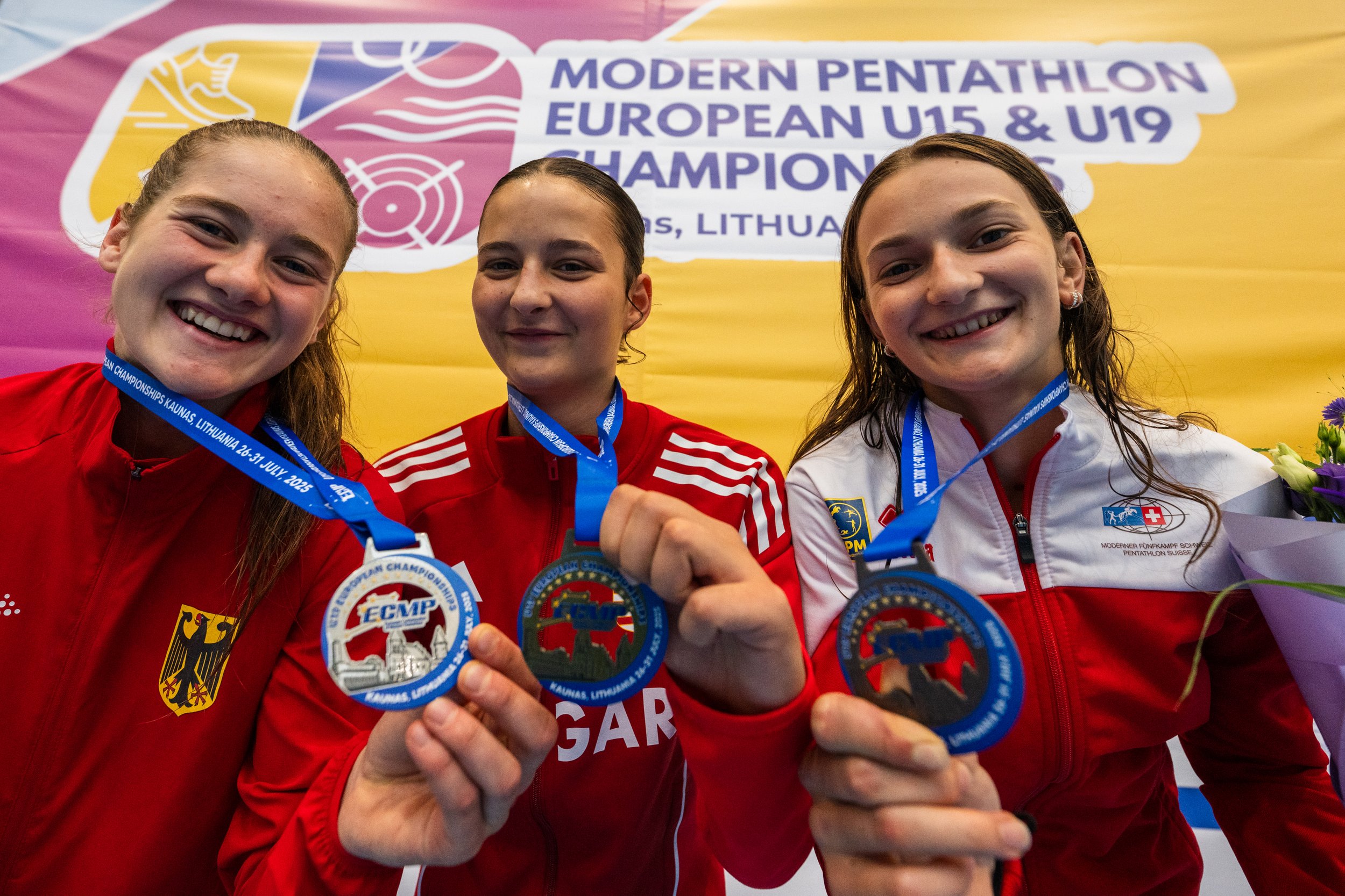 An den Europameisterschaften auf dem Siegerpodest