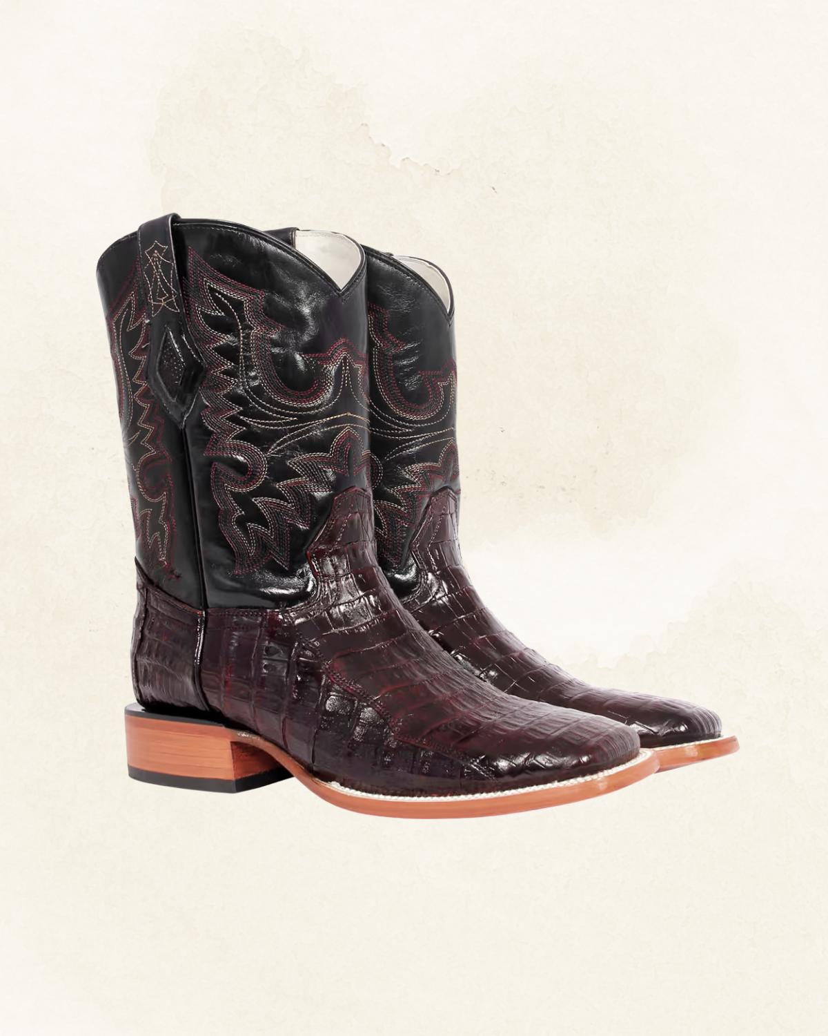 Men's | Caiman | Square Toe | Black Cherry