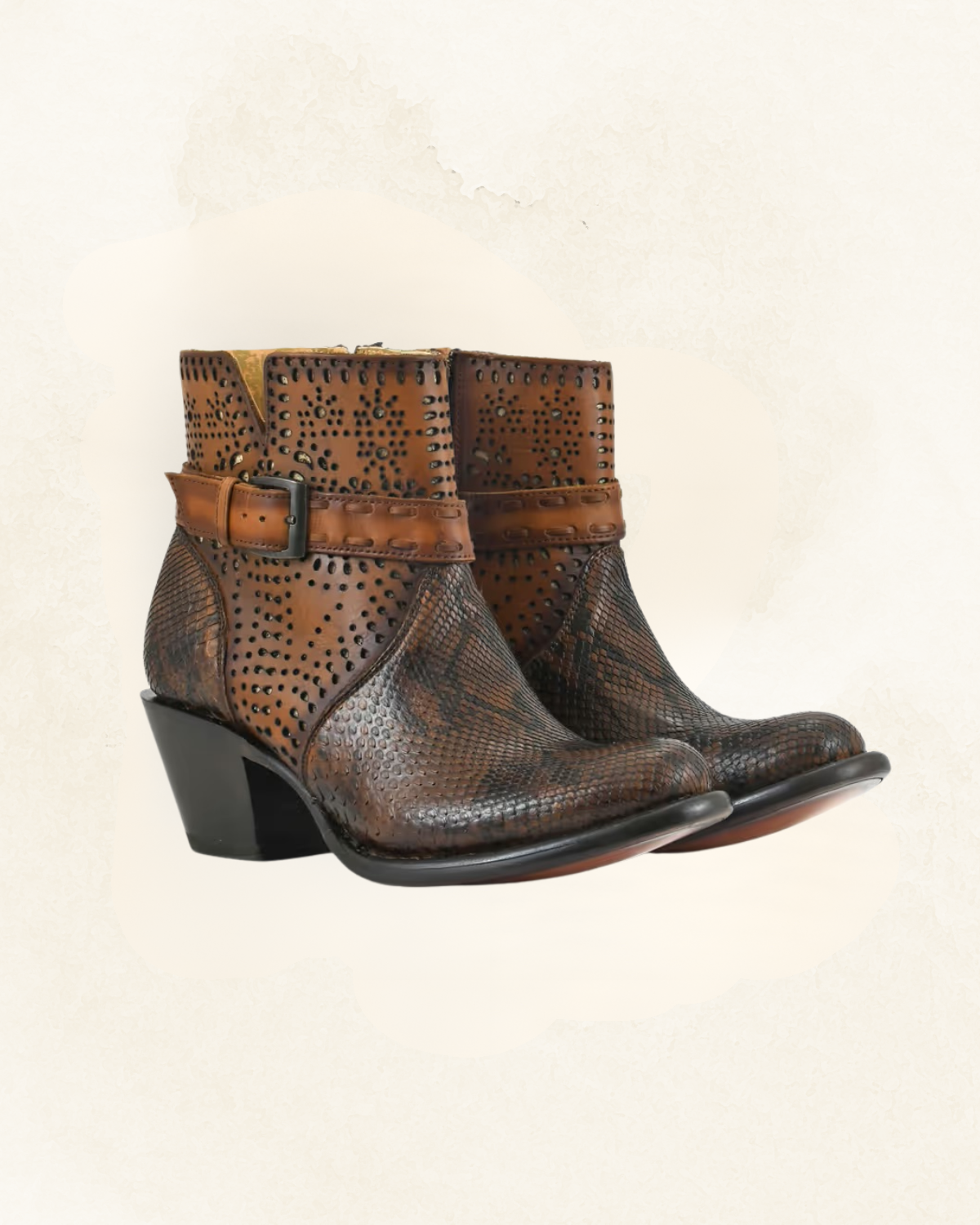 Women's | Python | Round Toe | Rust