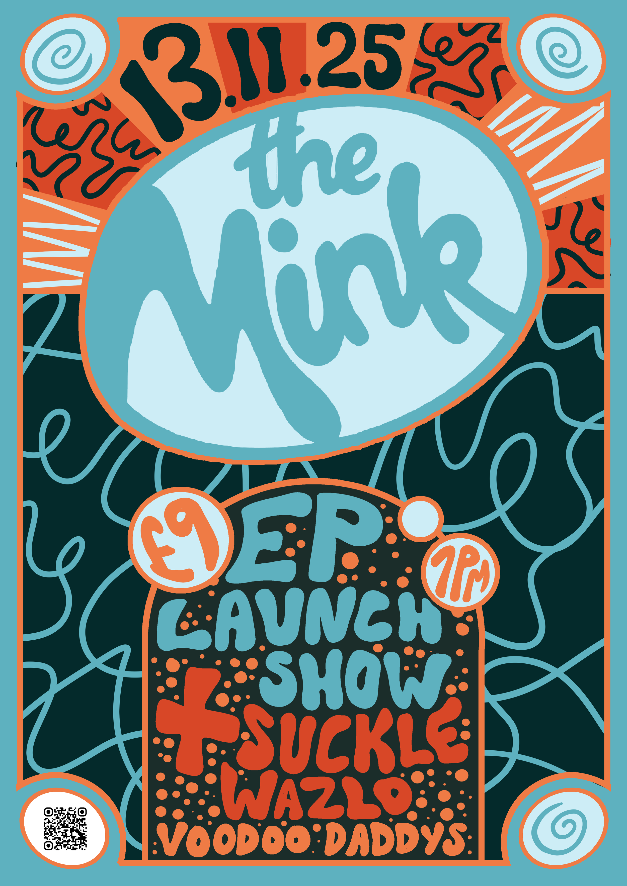 The Mink + Suckle & Wazlo Live at Voodoo Daddys A3 Show poster