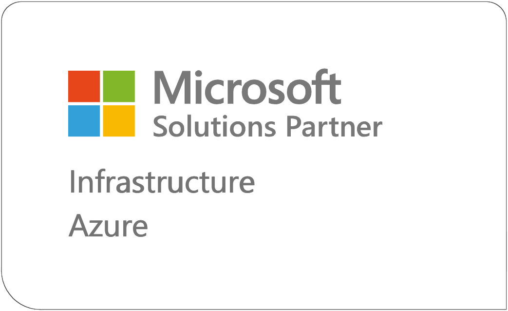 Microsoft Solutions Partner logo with text 'Infrastructure Azure'.