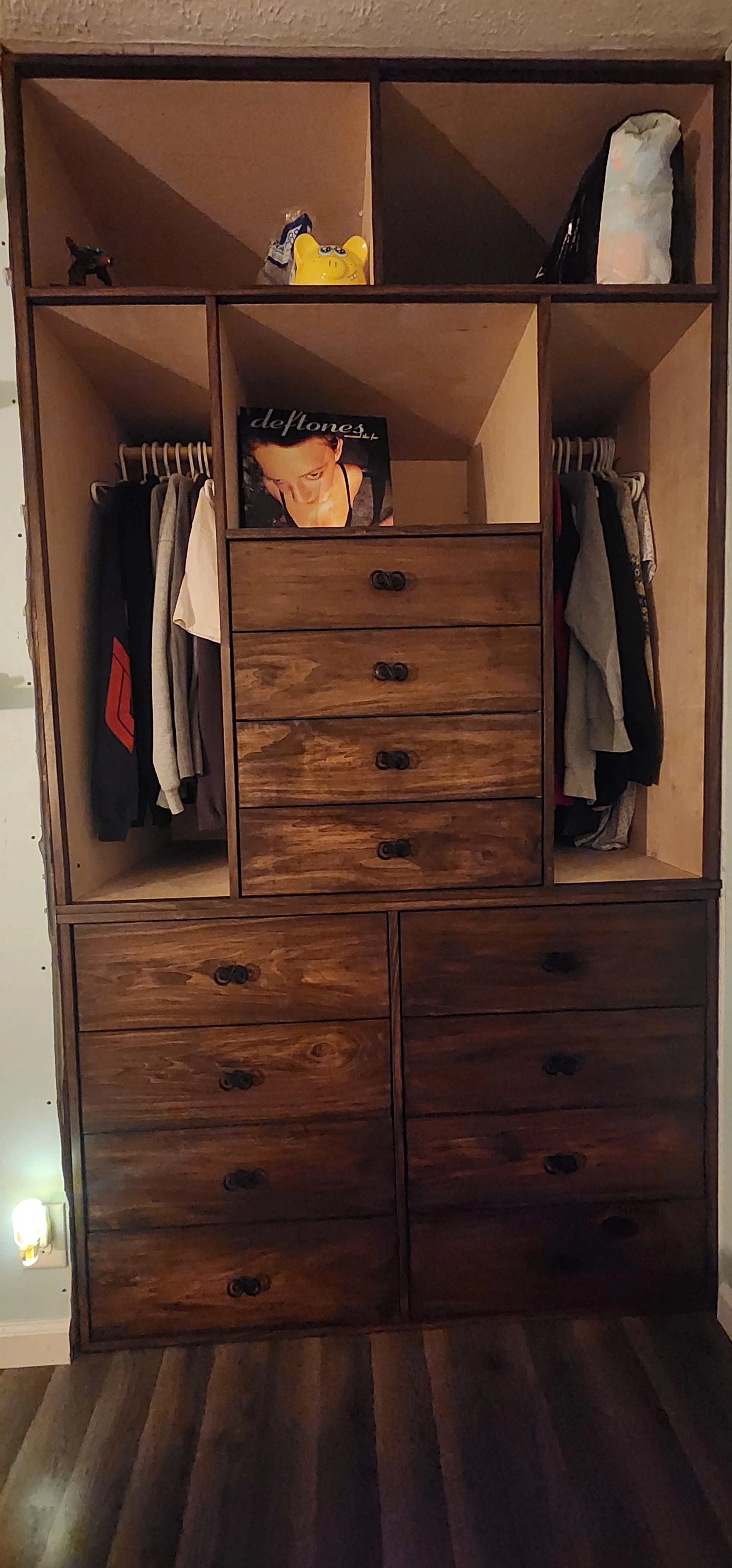 Birch and Poplar Custom Closet Built-in