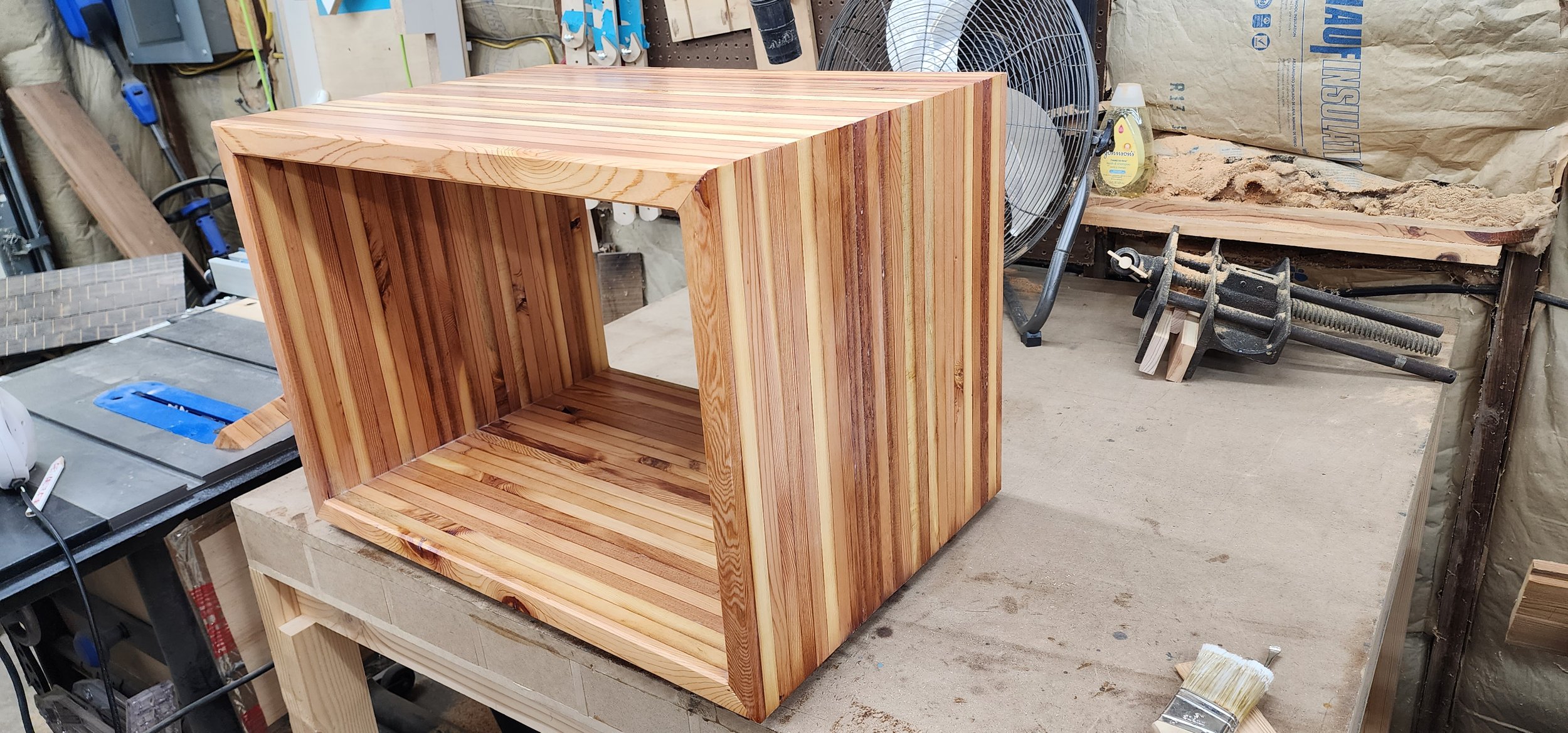 Mitered Box Waterfall Side Table