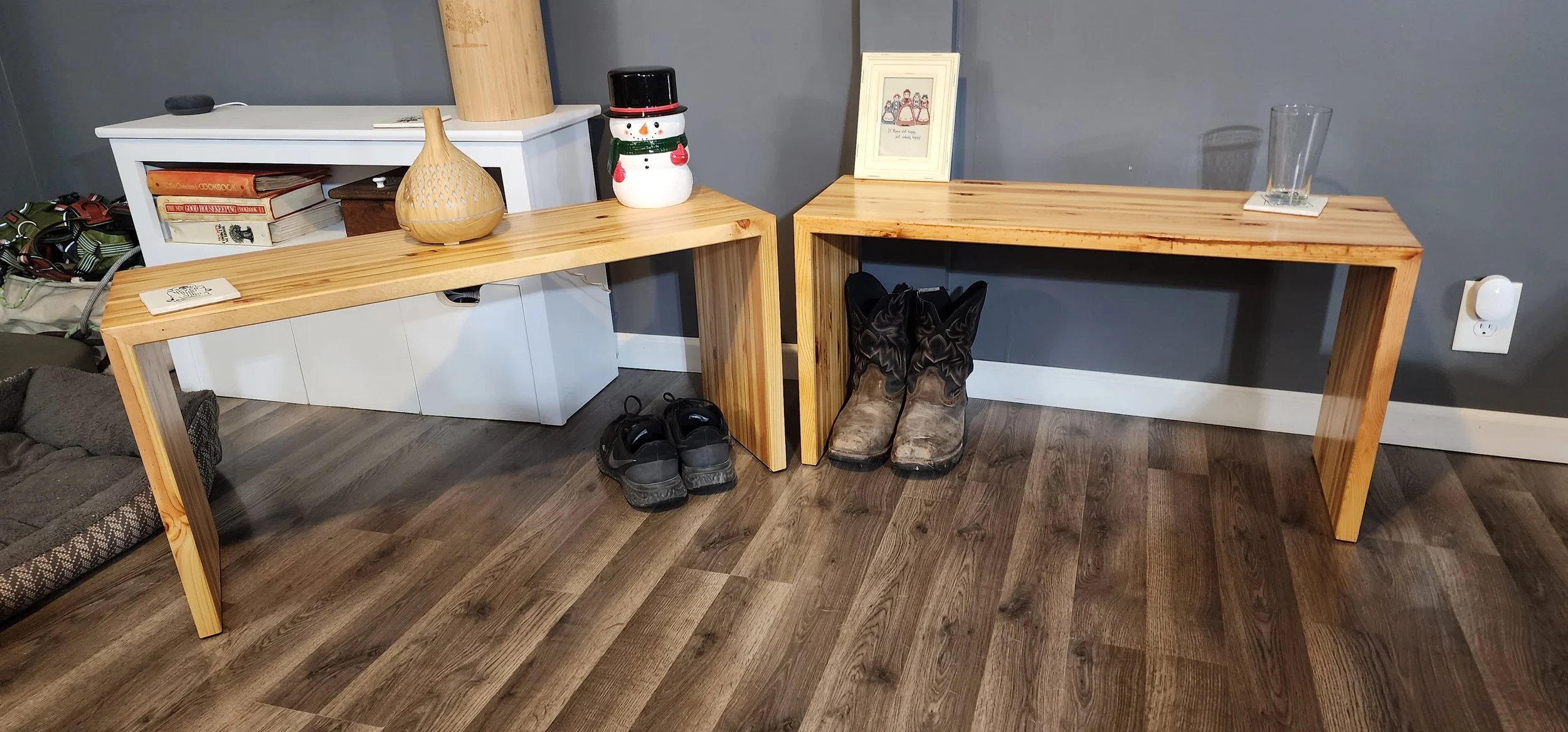 Mitered Waterfall Benches