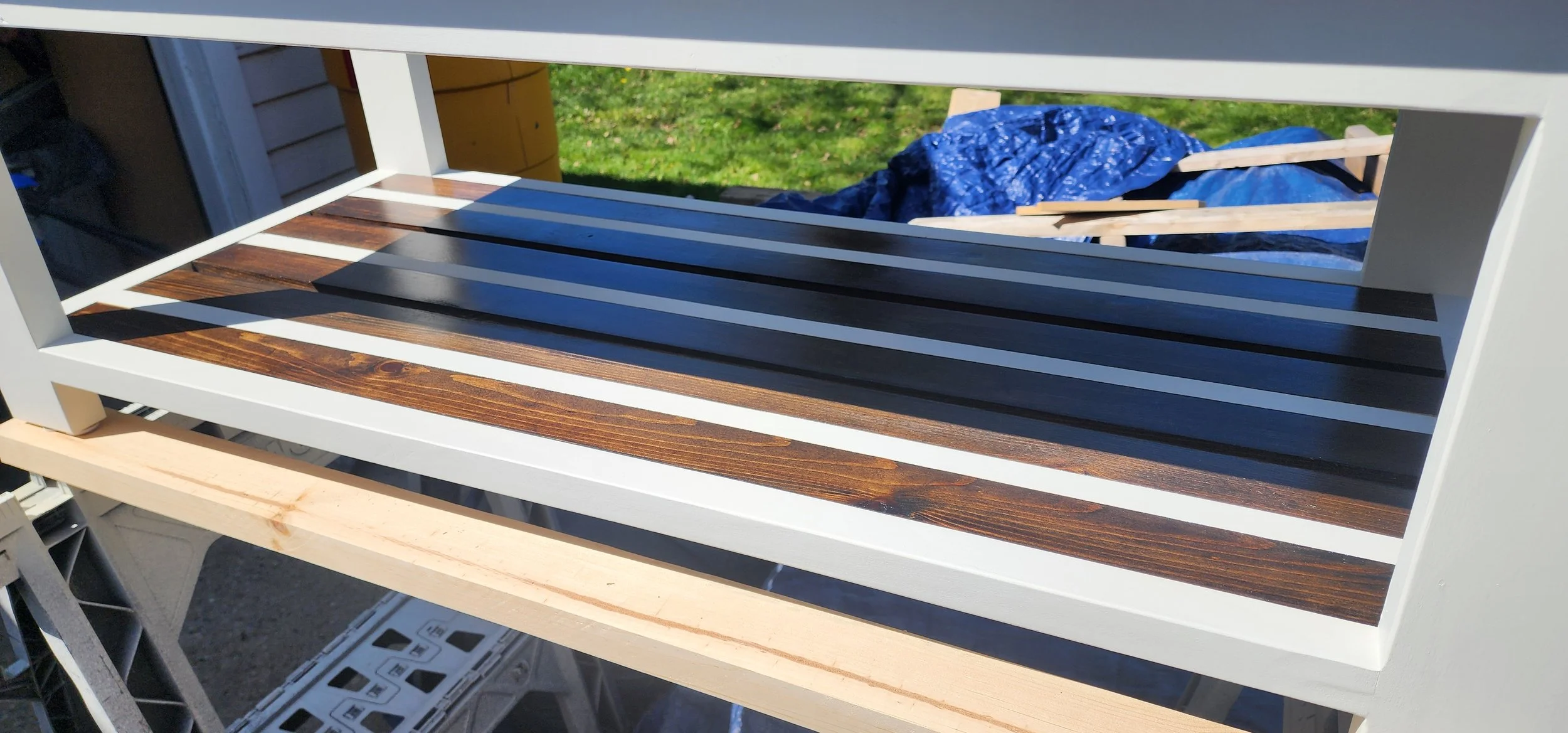 Walnut Top Farmhouse Coffee Table