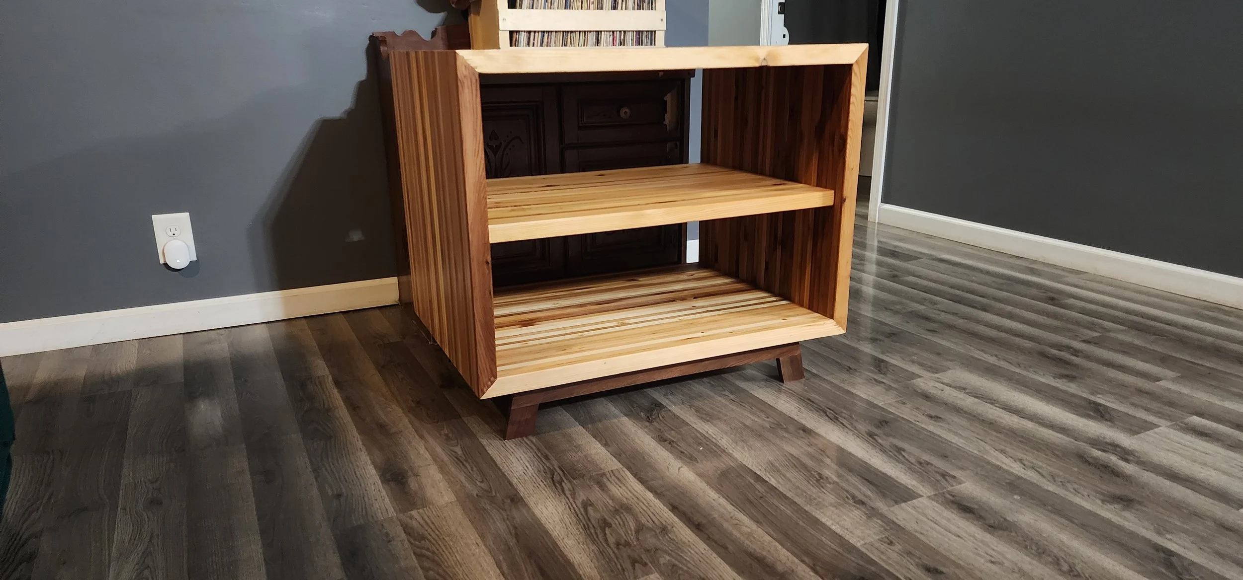 Mitered Box Waterfall Entertainment Stand