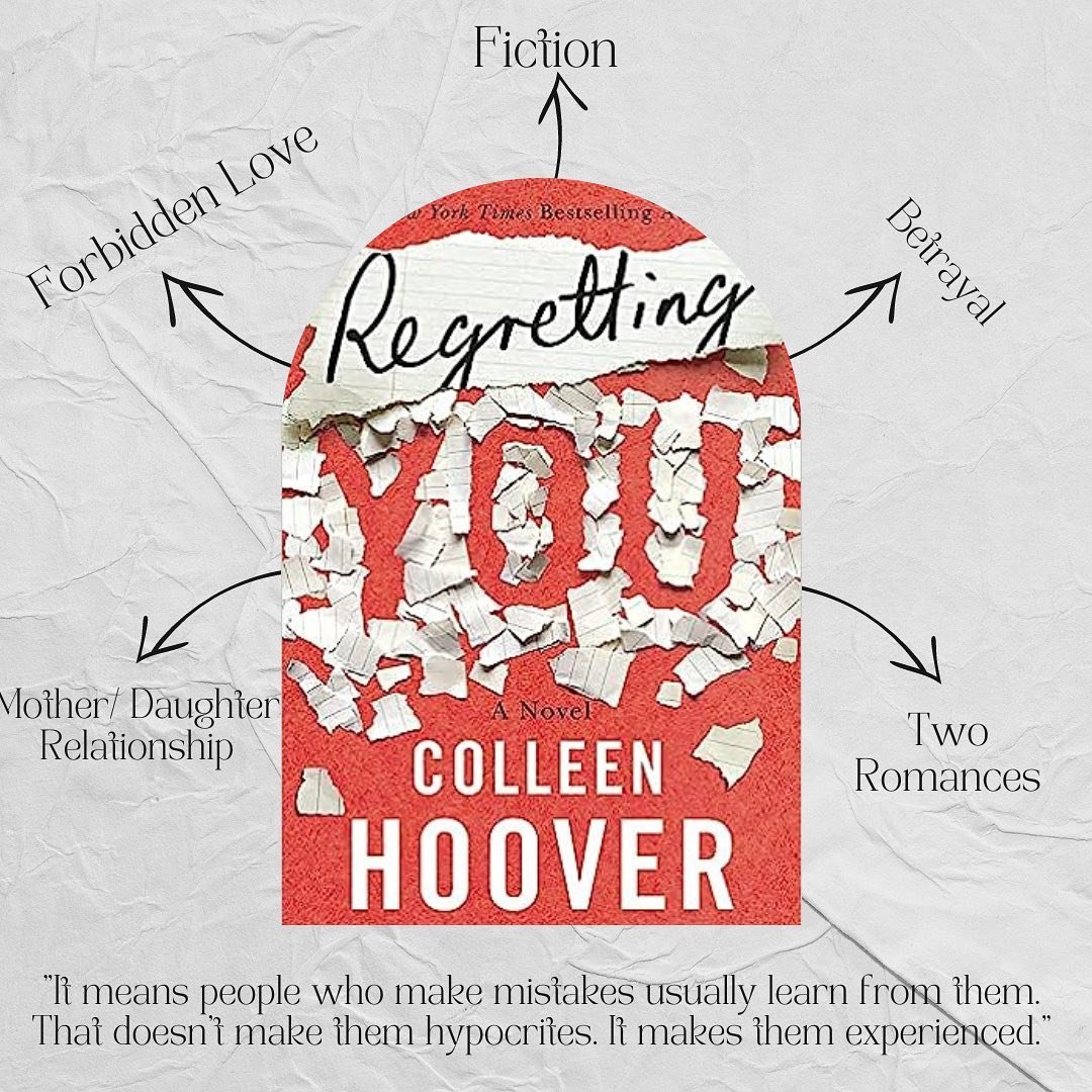 Regretting You by Colleen Hoover
Rating:⭐️⭐⭐⭐️/5

Last review for the month of June and last Colleen Hoover book for me.&nbsp;I have read a good portion of the books Hoover has written and I have loved almost all of&nbsp;them. However, I have moved o