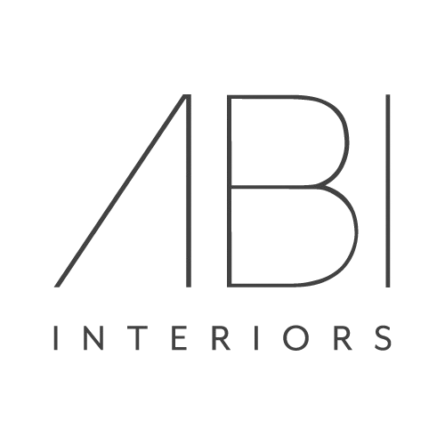 Logo with stylised 'ABI' and the words 'Interiors' beneath. ABI Interiors logo.