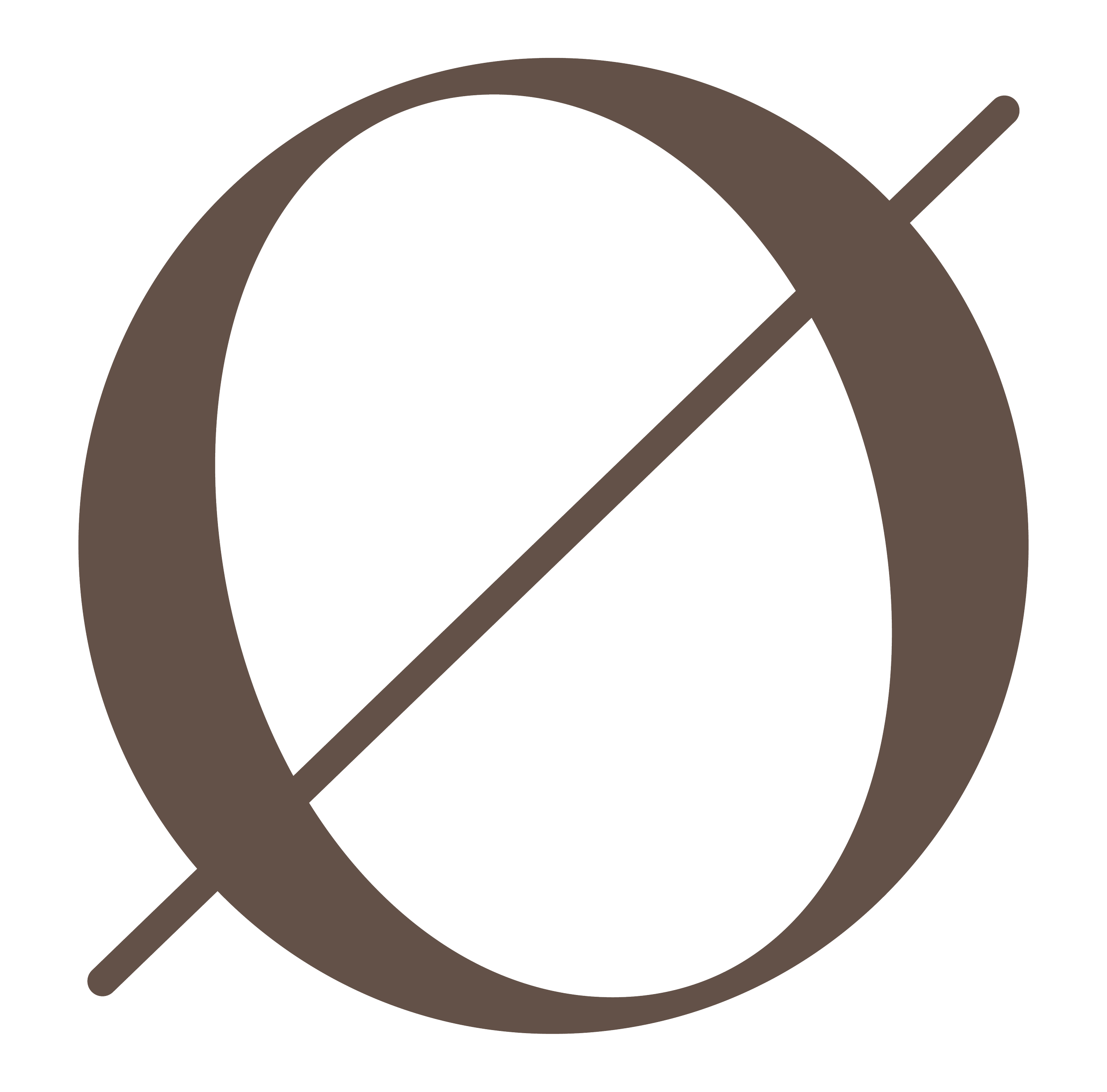 A brown circle with a diagonal line through it, indicating a prohibition sign.