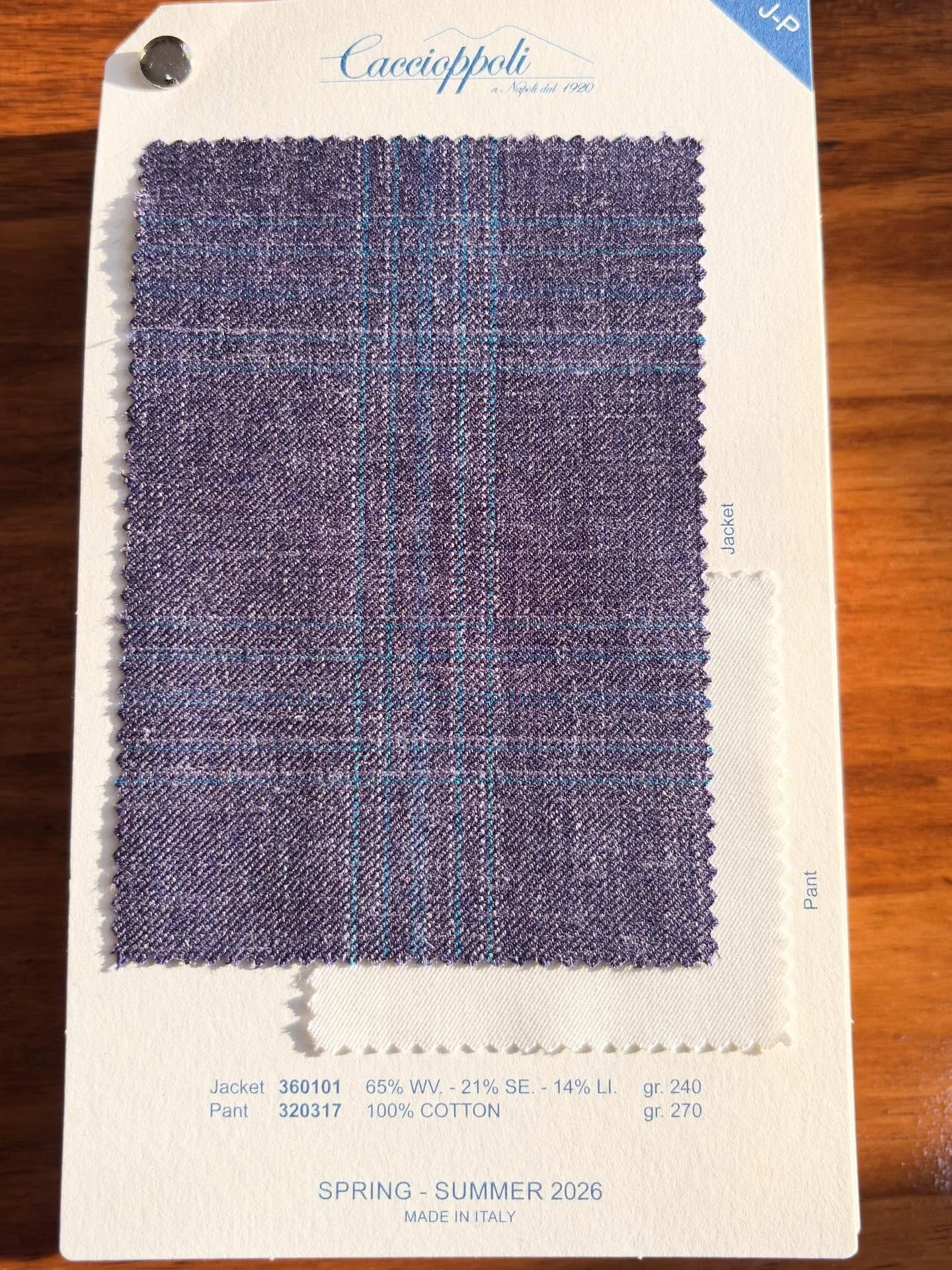 With spring around the corner, a few of our jacketing fabrics from Caccioppoli.