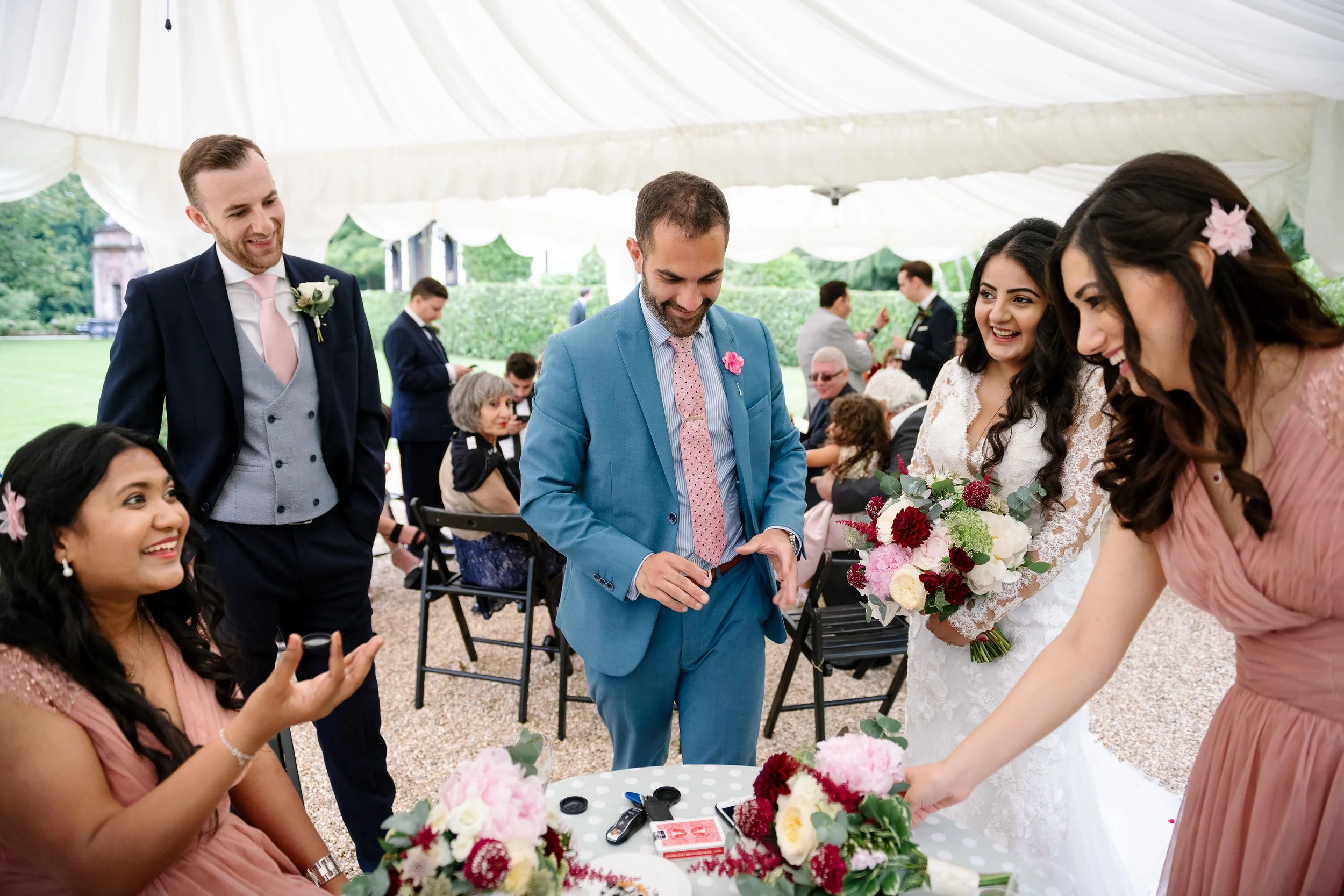 Wedding drinks reception bringing families together