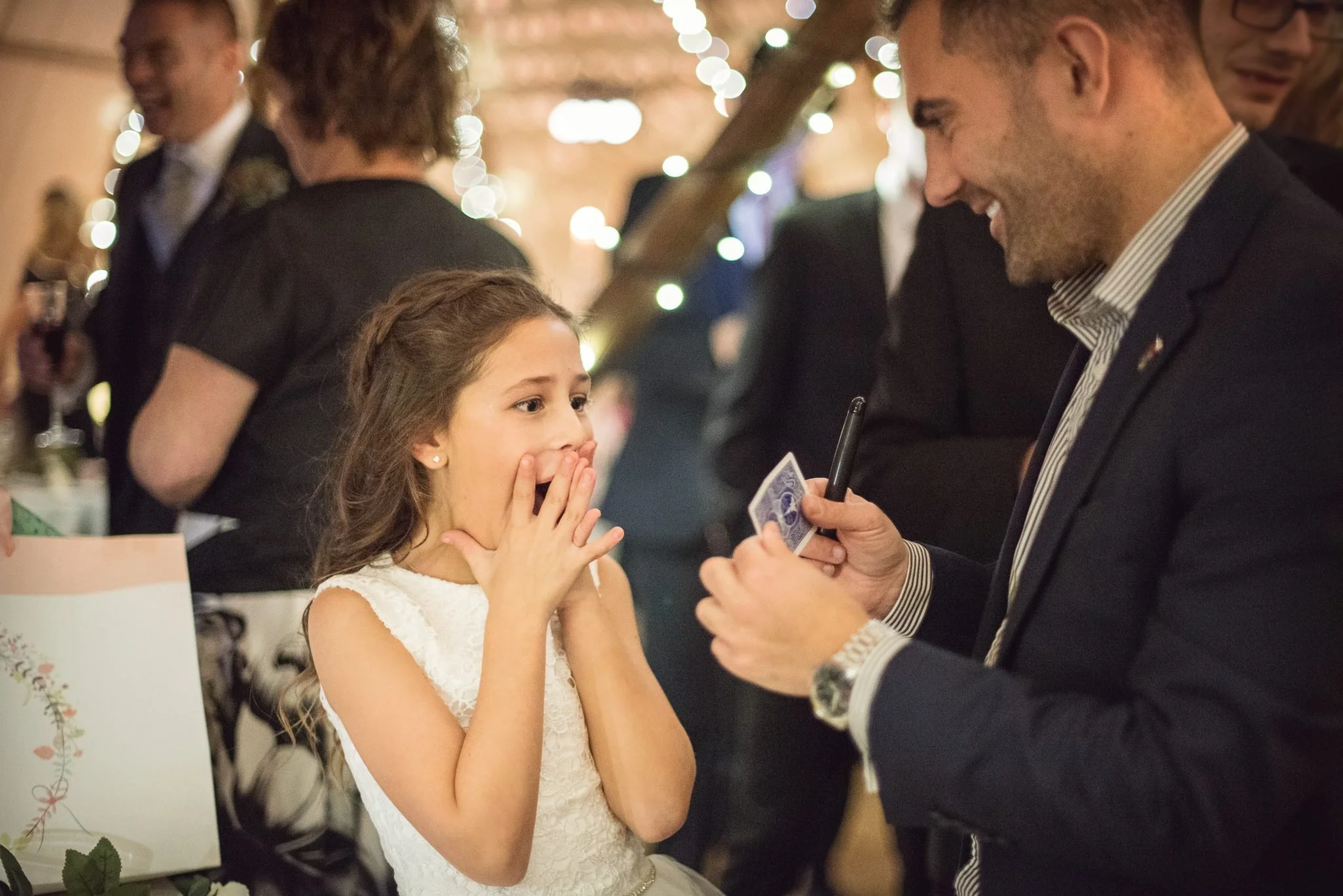 Guest left speechless following magician Alfie's amazing close-up magic