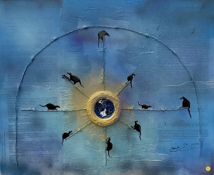 72 - L'horloge des rats (60x67)